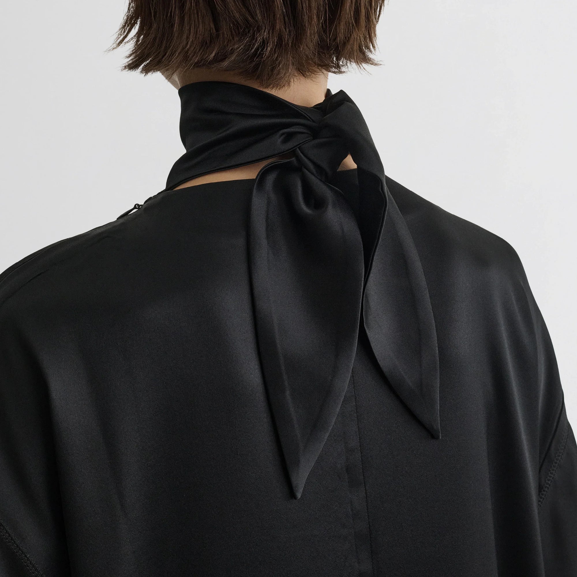 Liquid High Neck Dress - black