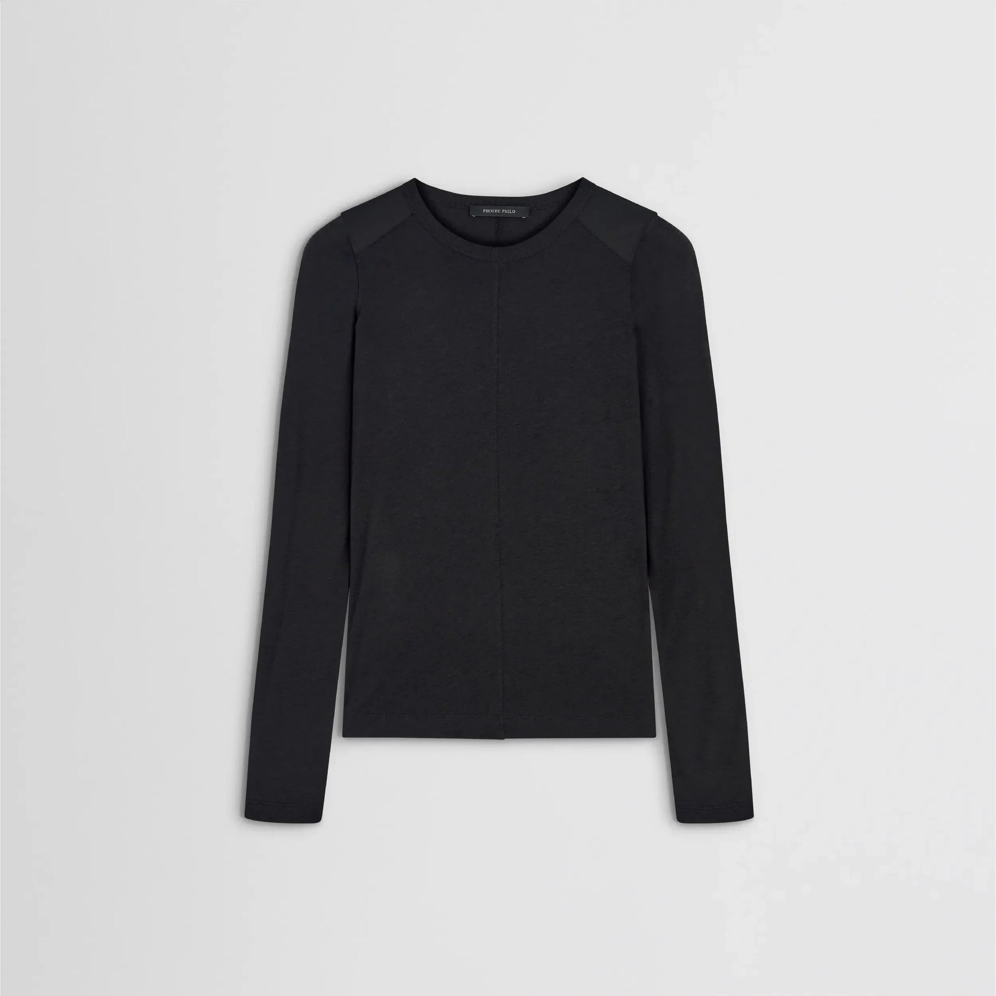 Ultra Fine L/S Top with Utility Patches - Black