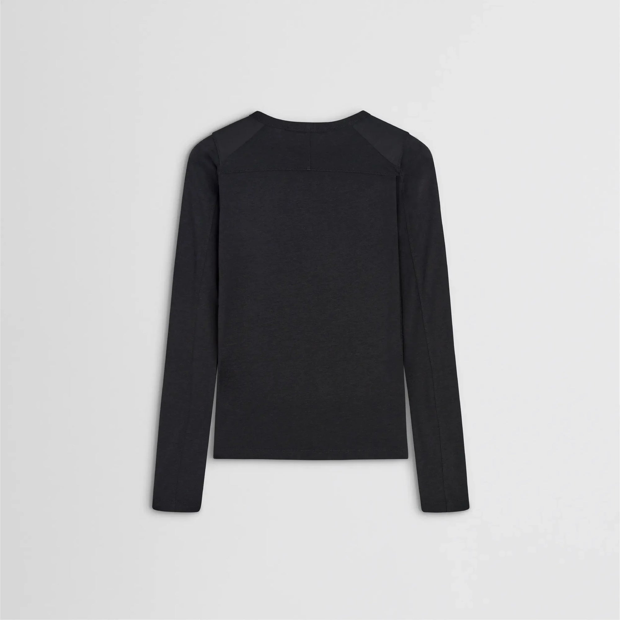 Ultra Fine L/S Top with Utility Patches - Black