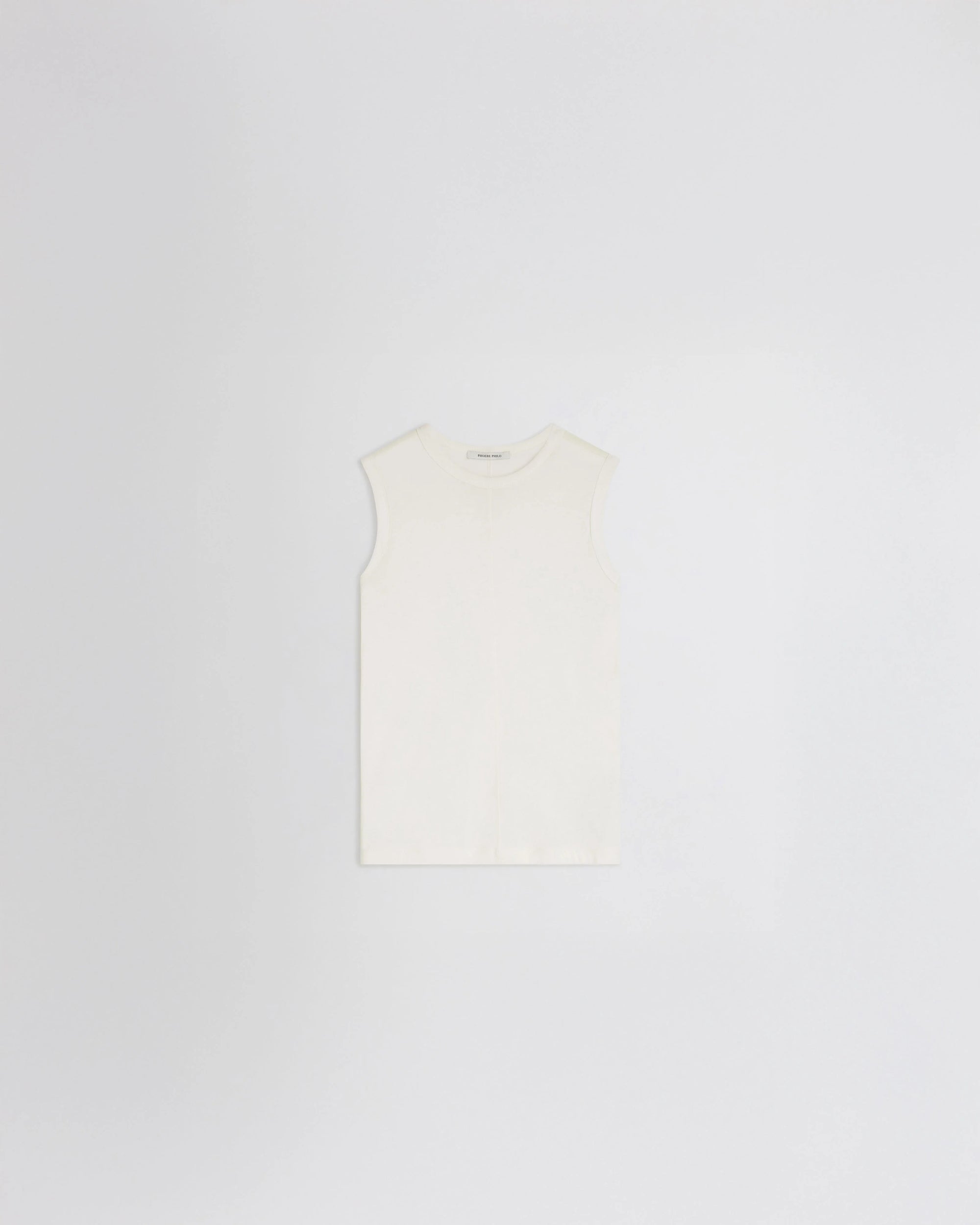 Ultra Fine Tank with Cotton Tape - Ivory
