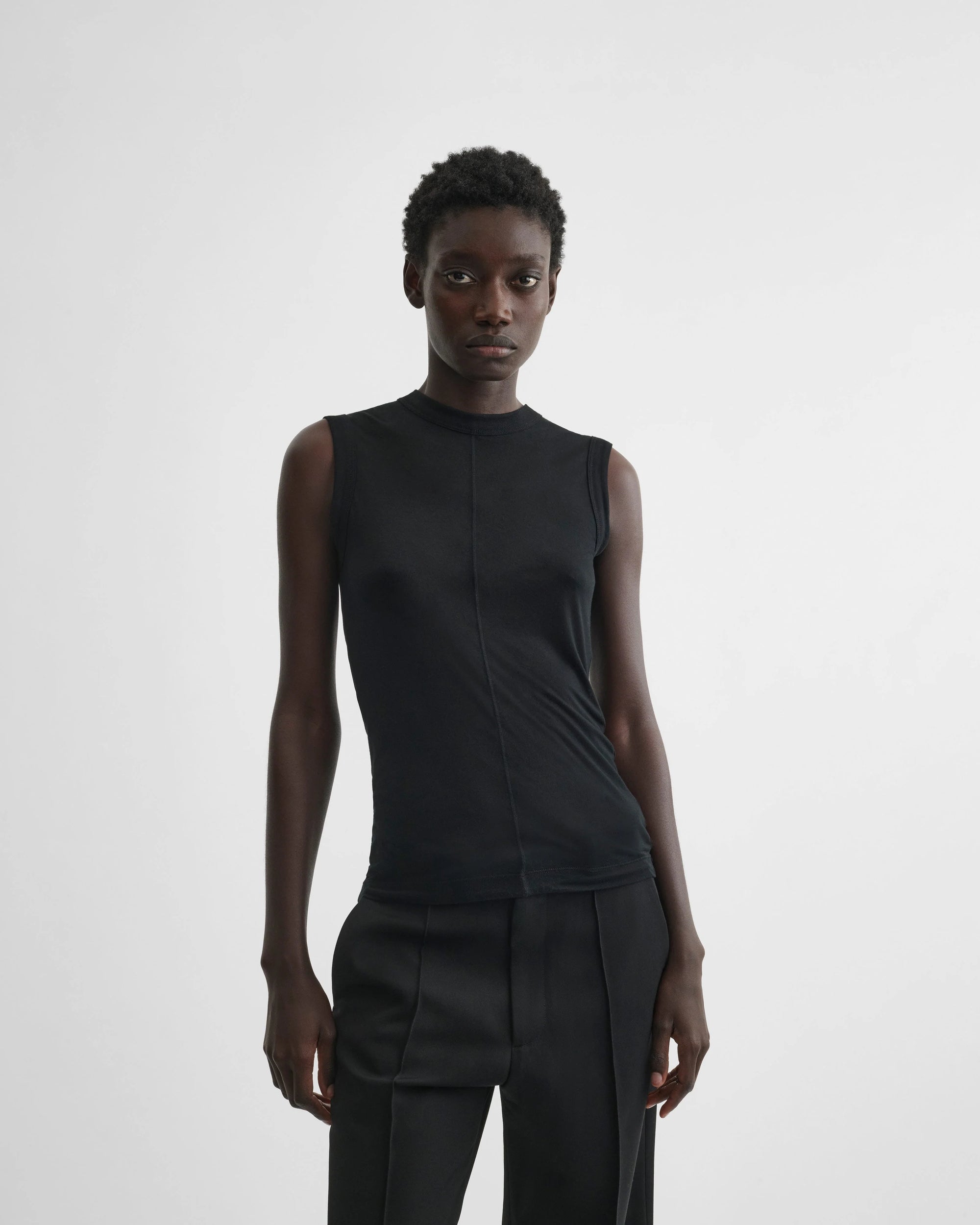 Ultra Fine Tank with Cotton Tape - Black