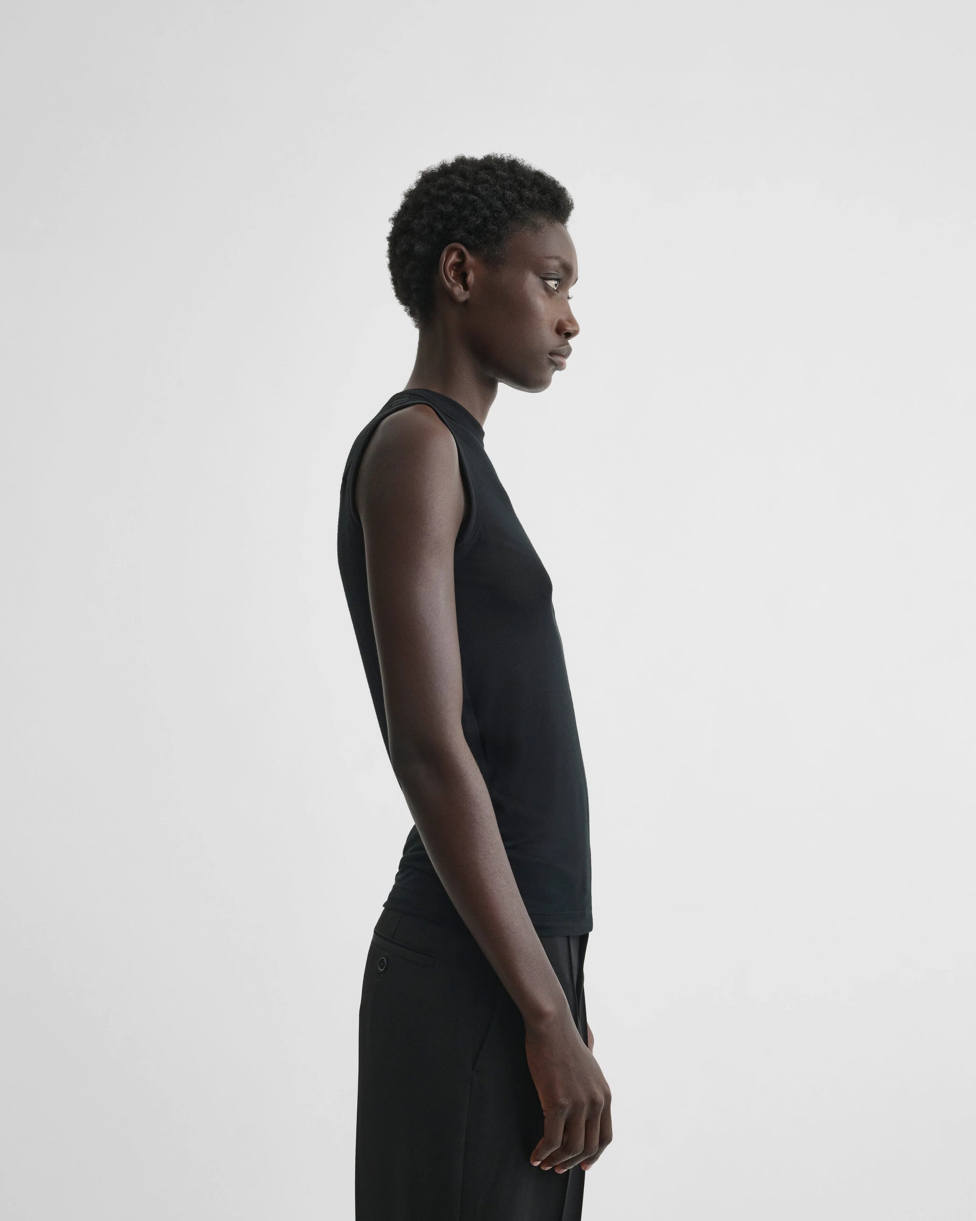 Ultra Fine Tank with Cotton Tape - Black