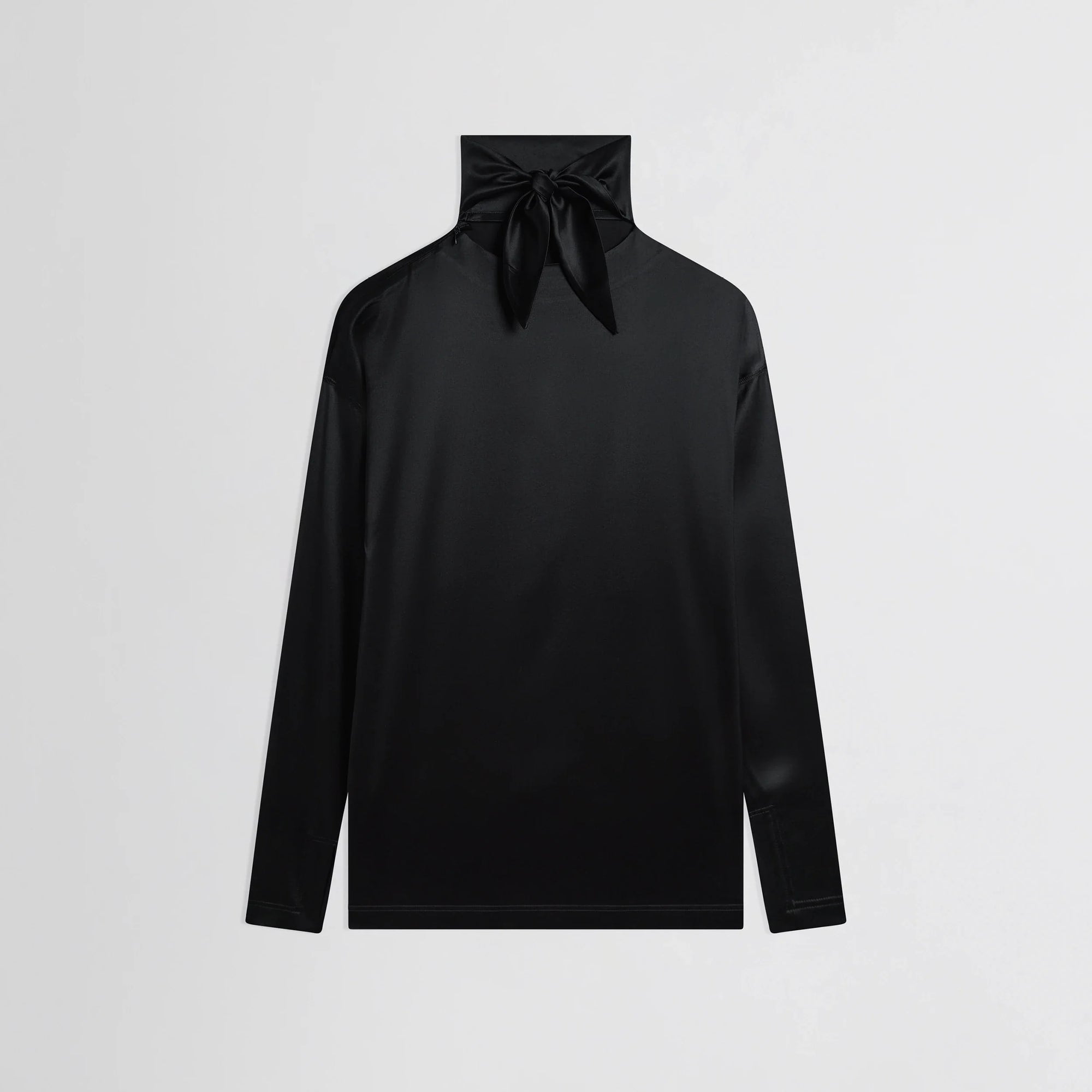 Liquid Knot Collar Top - black