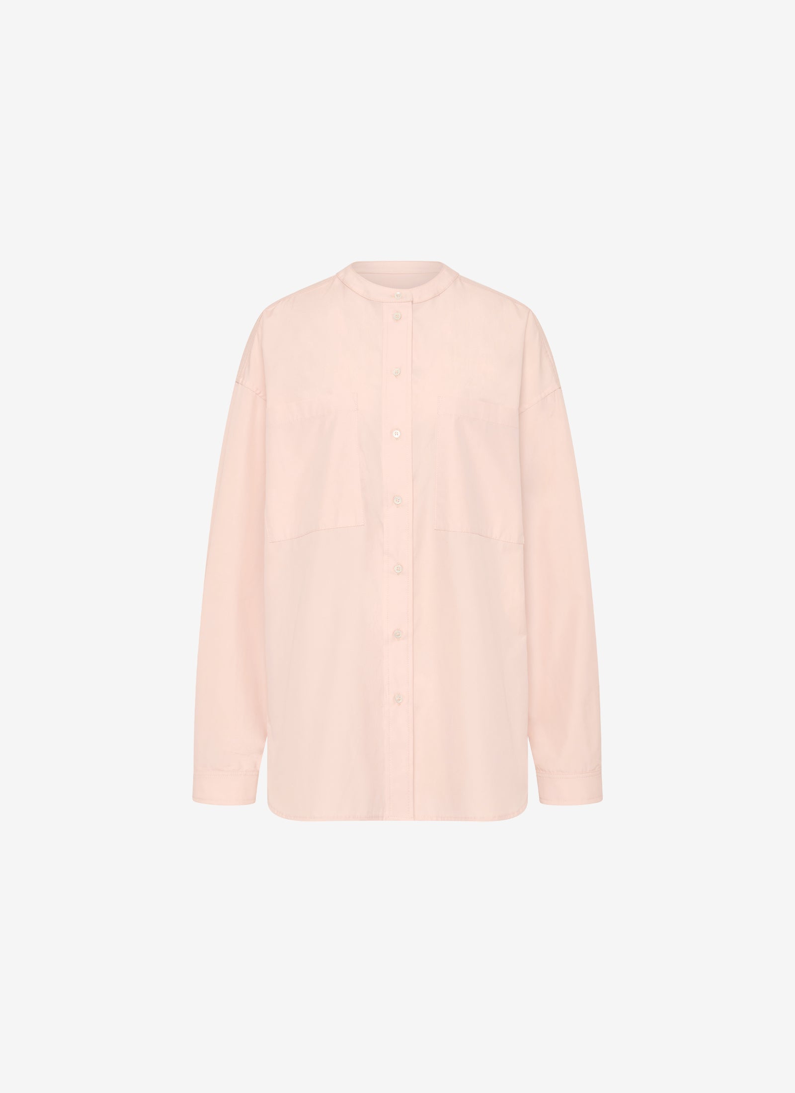 Collarless Shirt - Peach