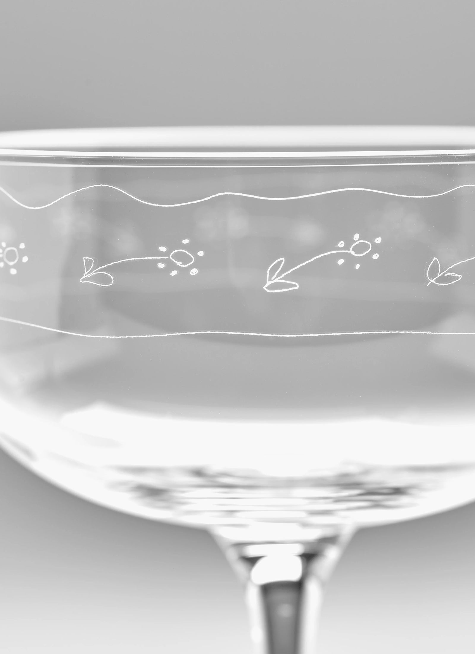 Serax x Marni Champagne Coupe Glass - Anemone Vaniglia Midnight Flowers (Set of 4)