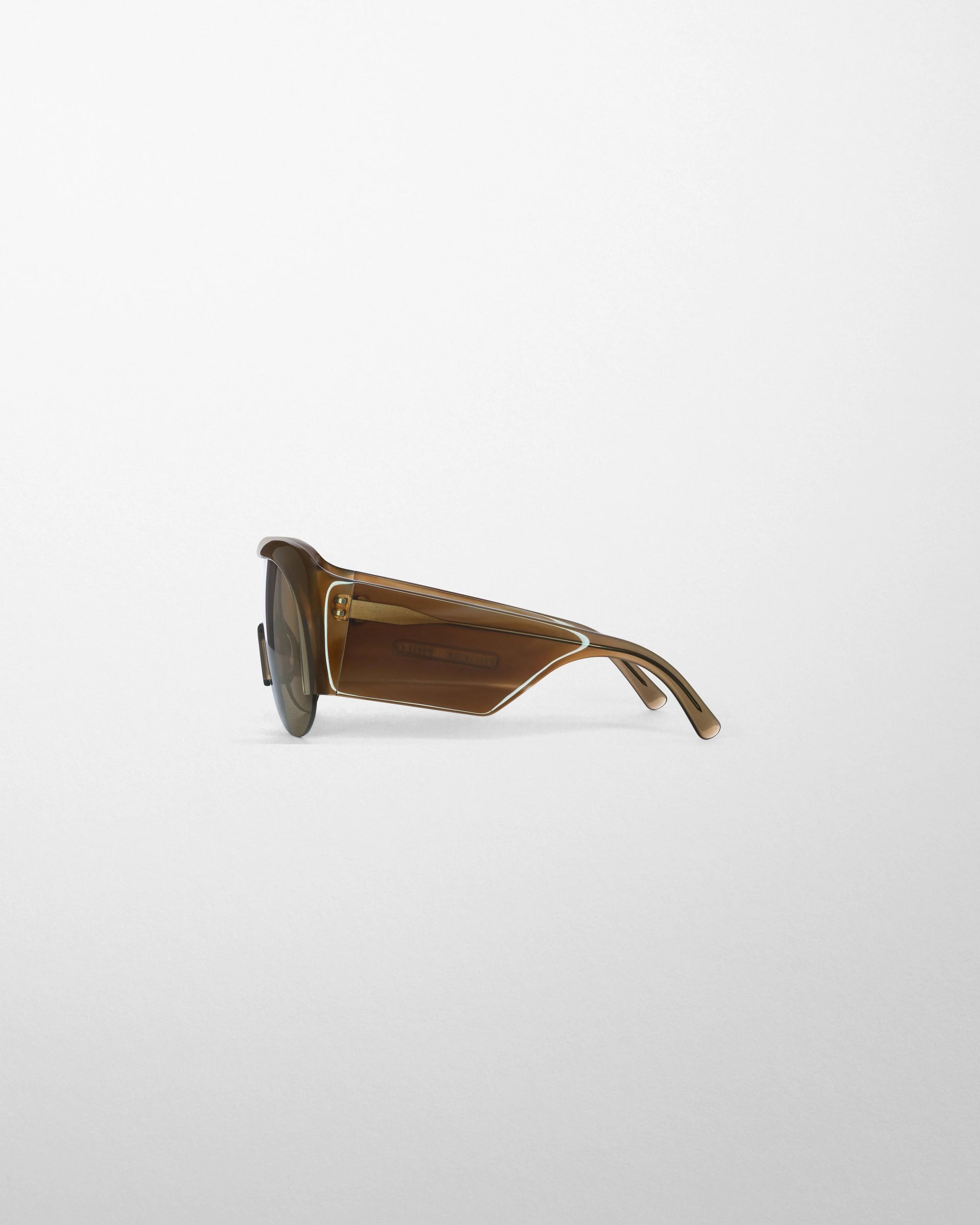 Half Bombé Sunglasses in Dark Khaki