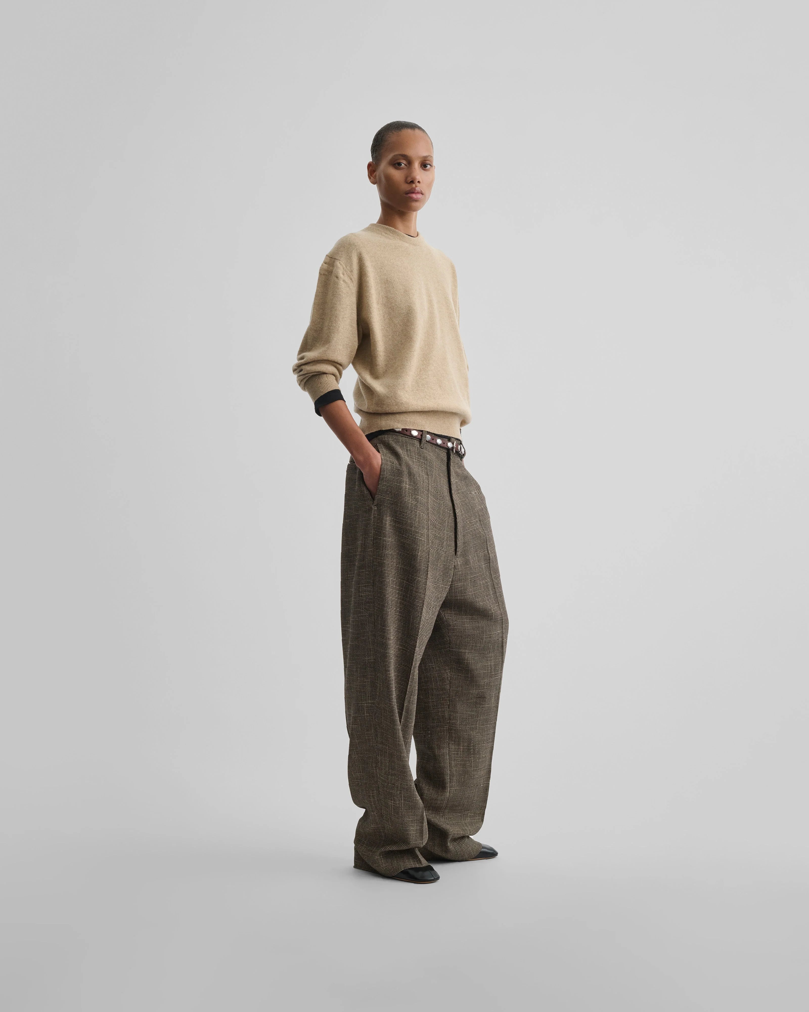 Scoop Crew Neck Jumper - Honeycomb