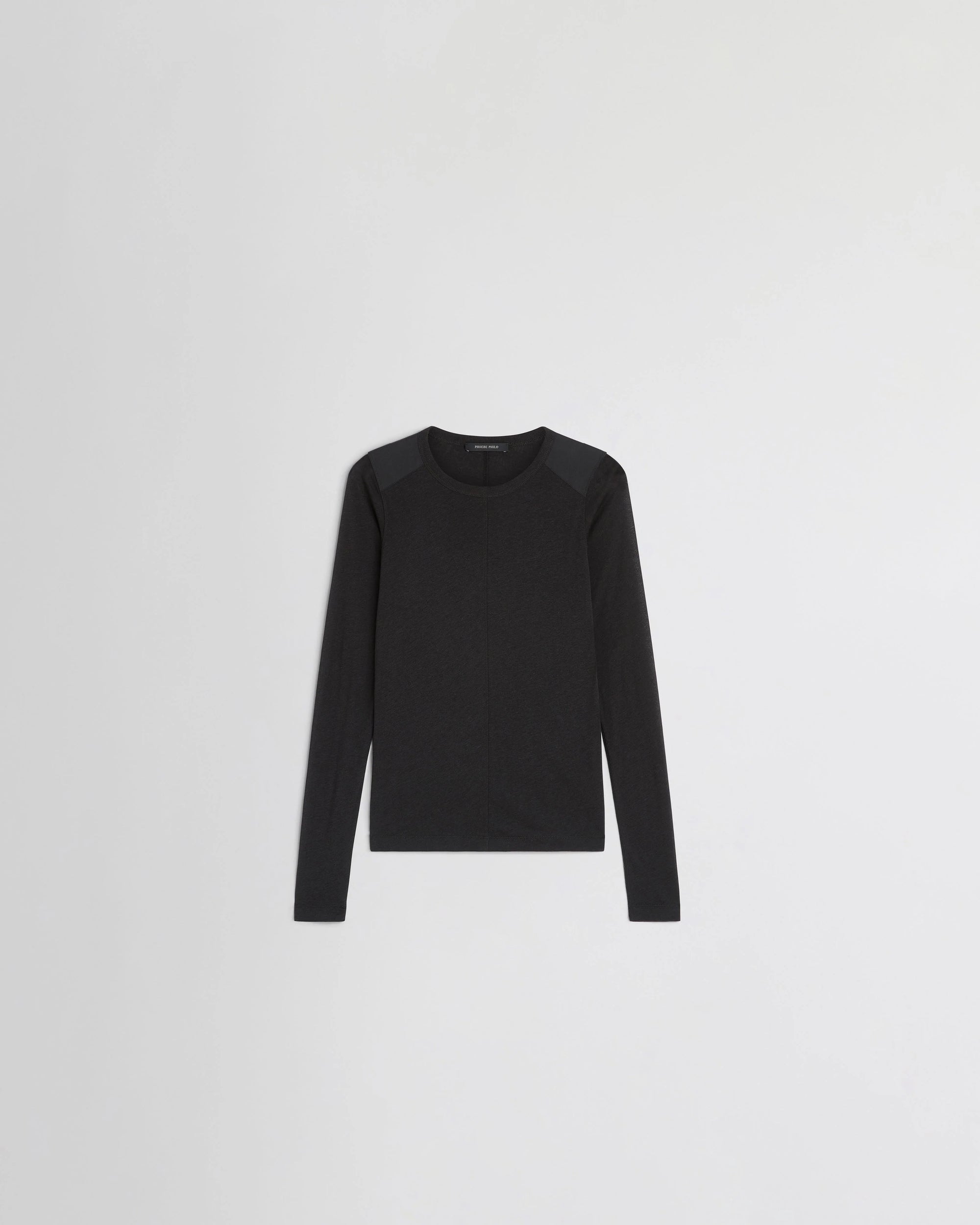 Ultra Fine L/S Top with Utility Patches - Black
