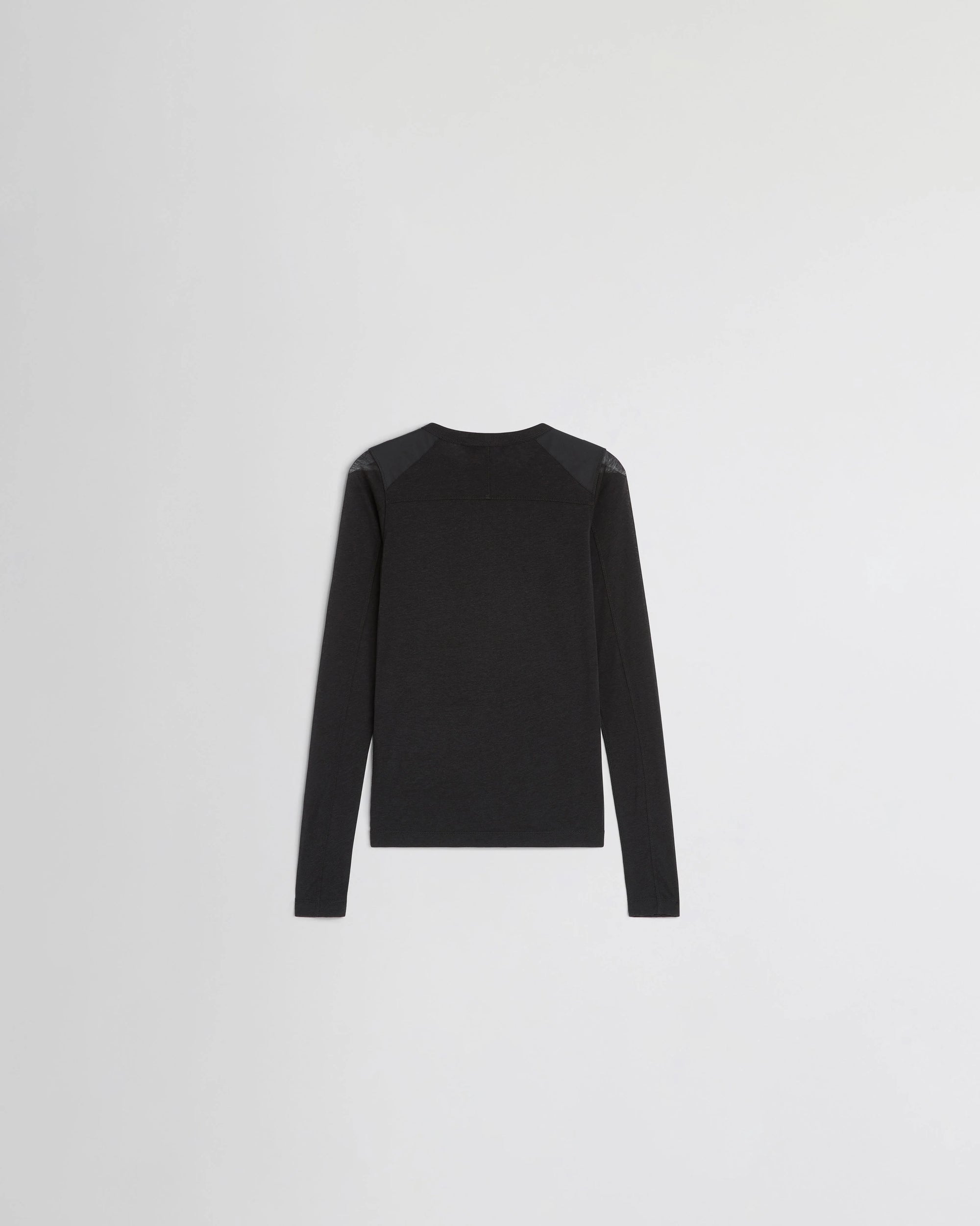 Ultra Fine L/S Top with Utility Patches - Black