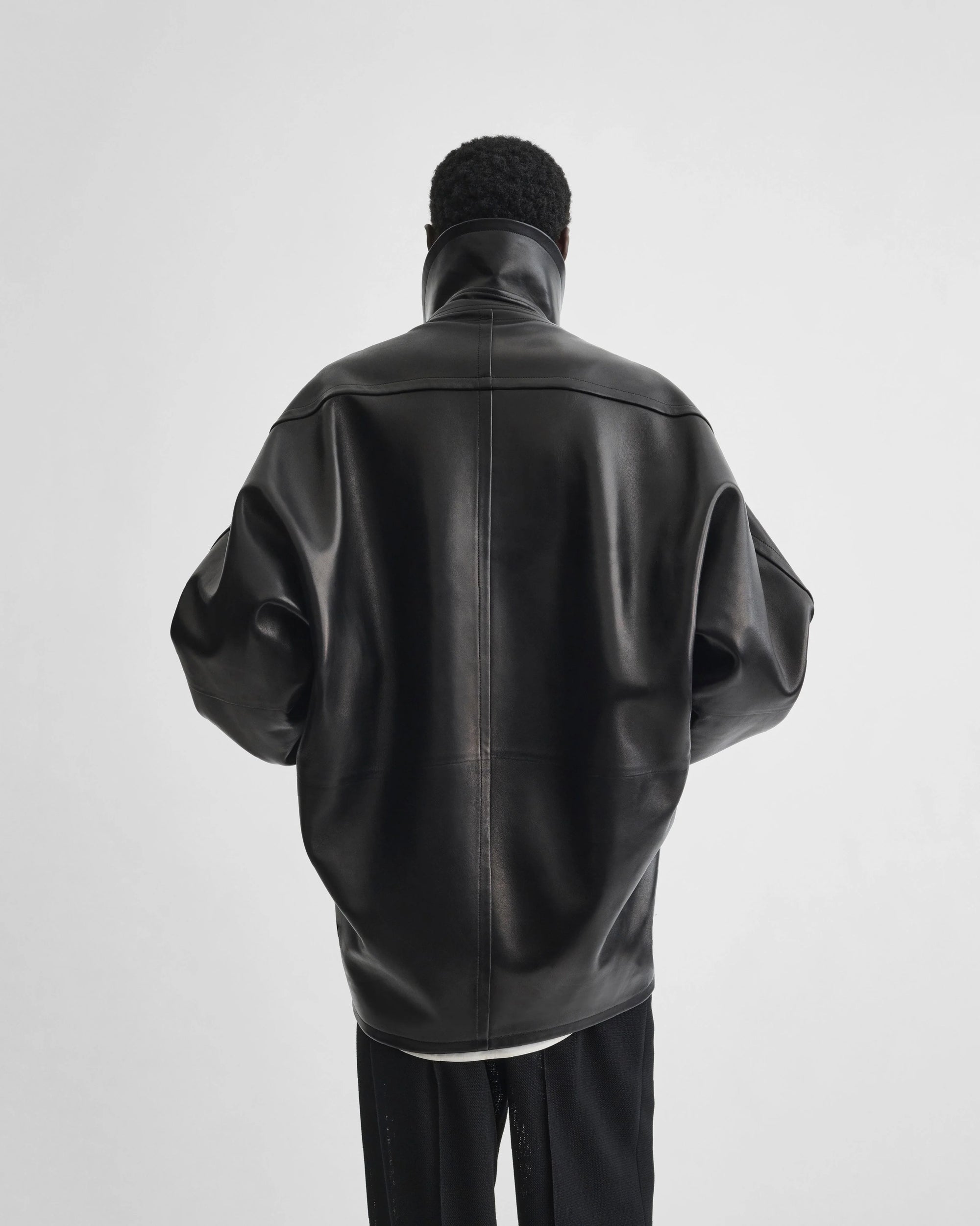 Swathe Leather Jacket - Black