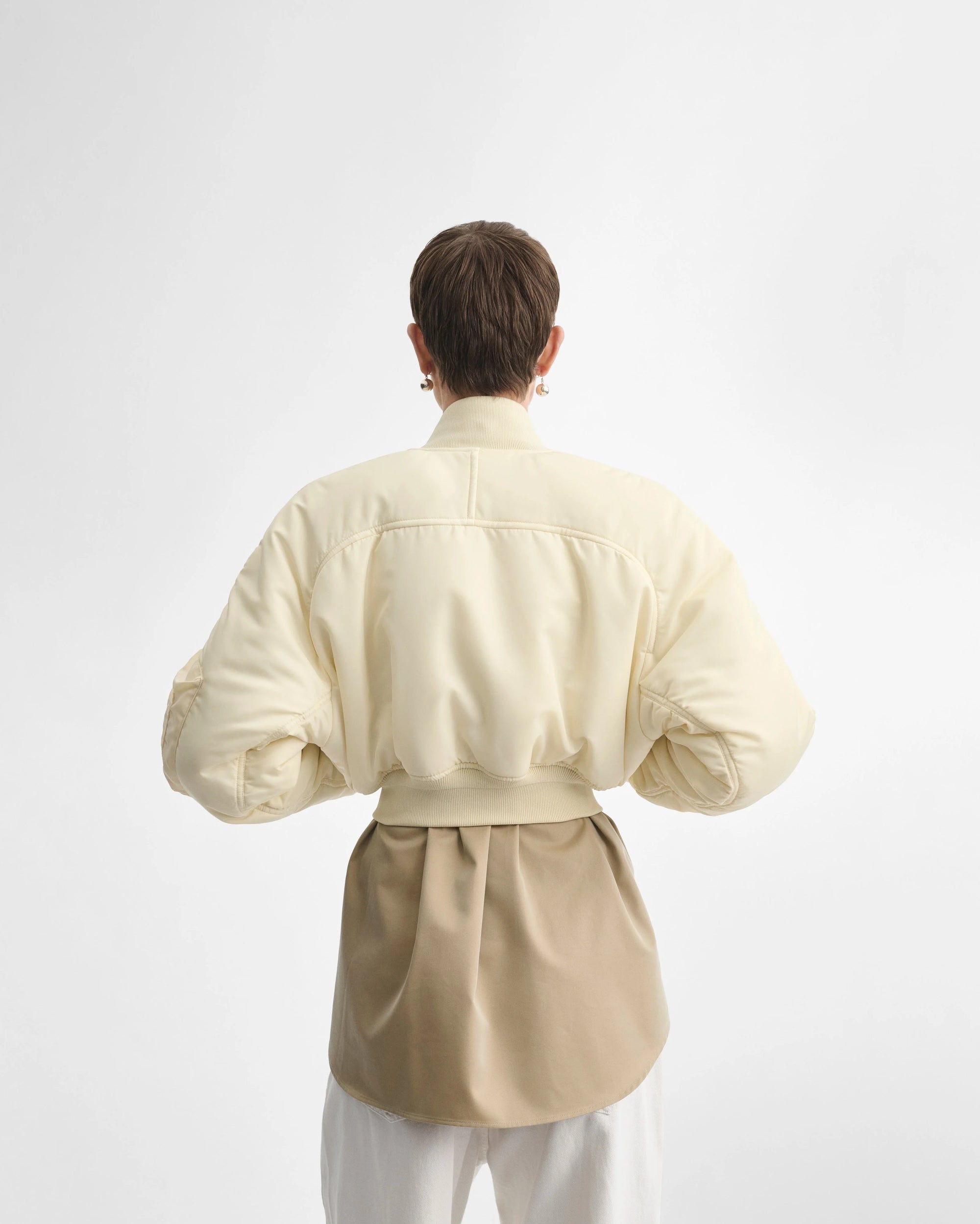 Shrunken Bomber - Cream