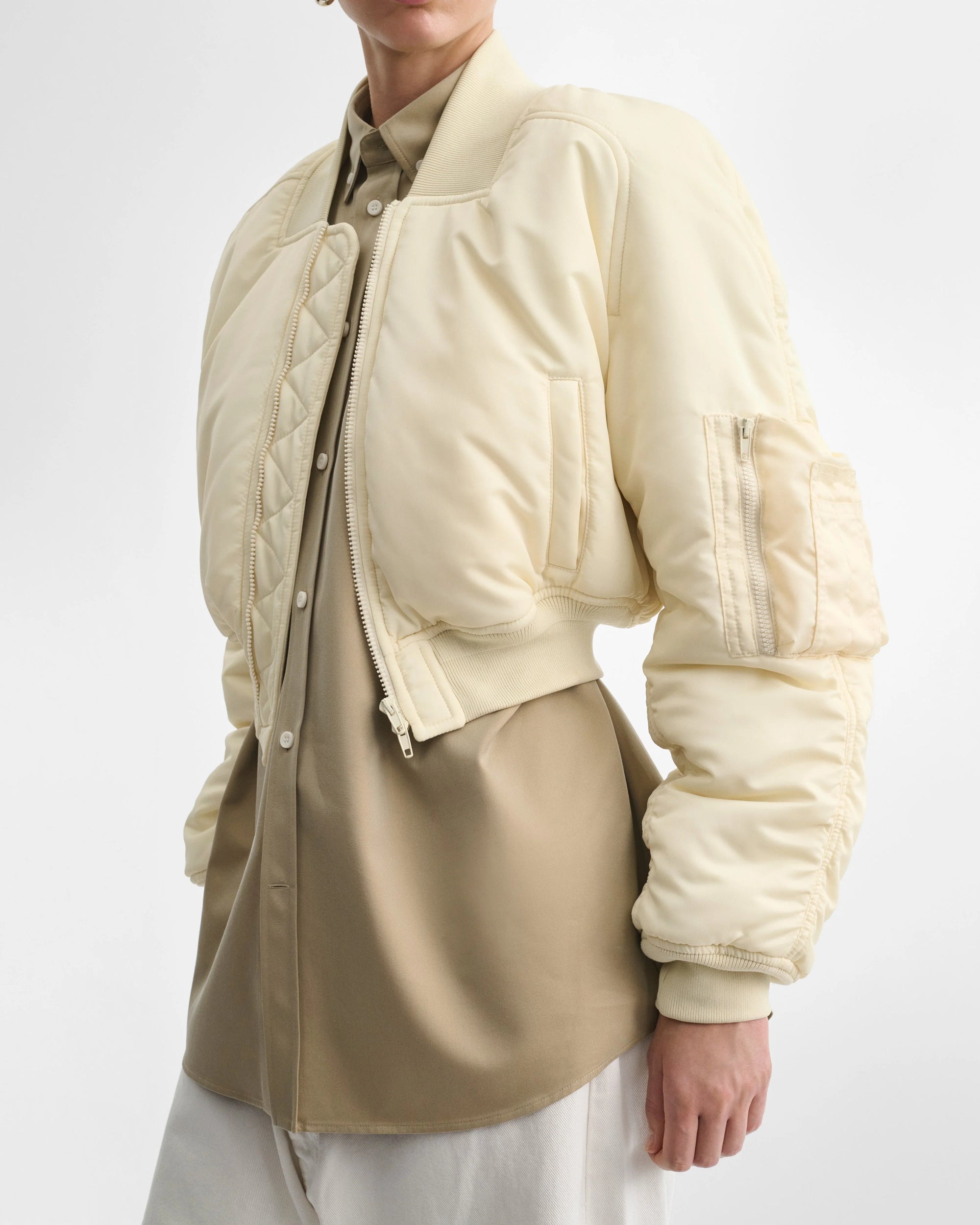 Shrunken Bomber - Cream