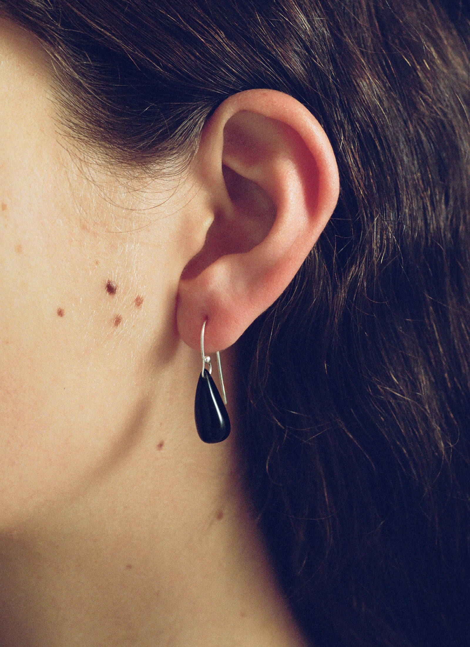 Droplet Earrings in Onyx