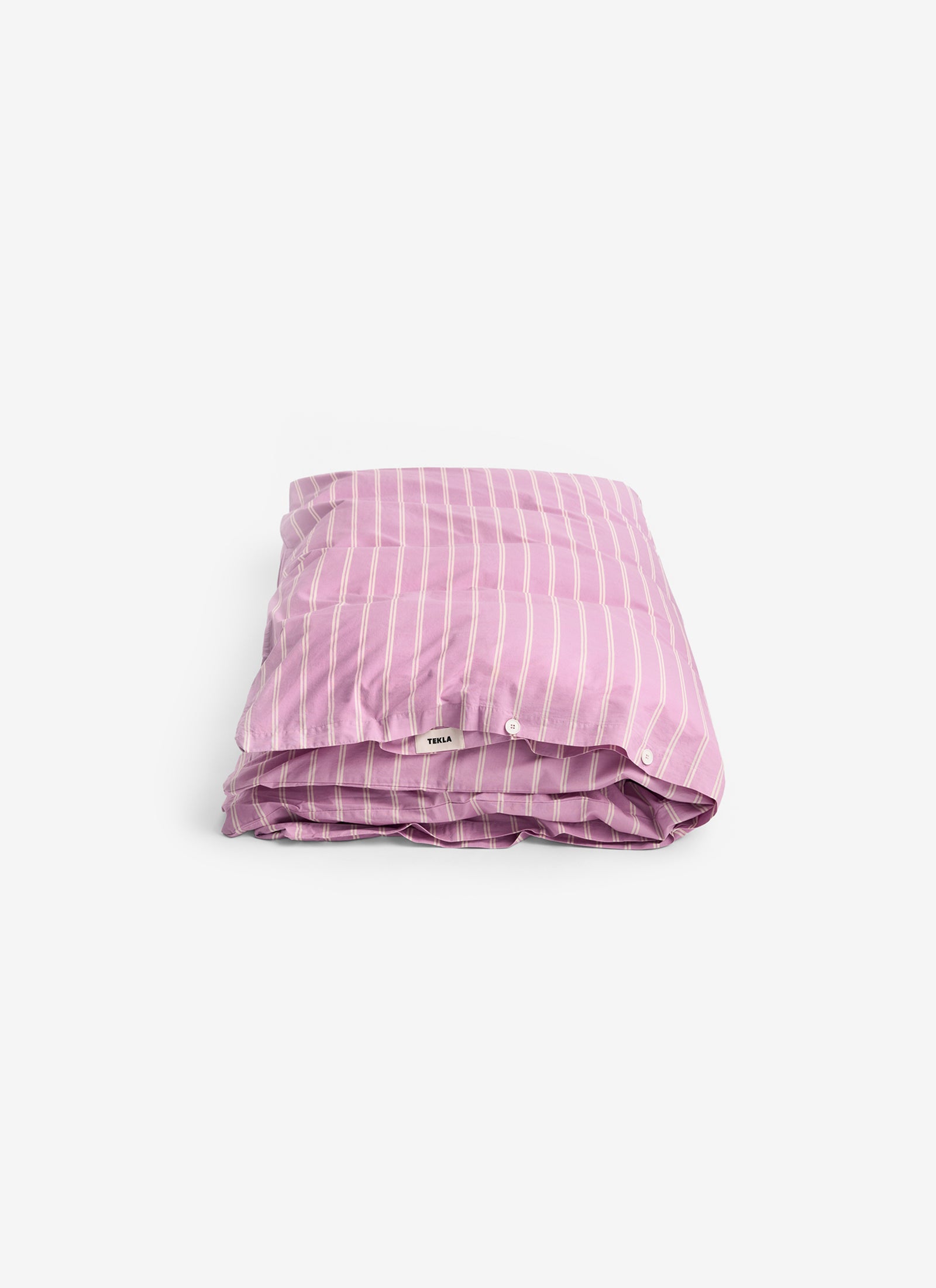 Duvet Cover in Mallow Pink Stripes