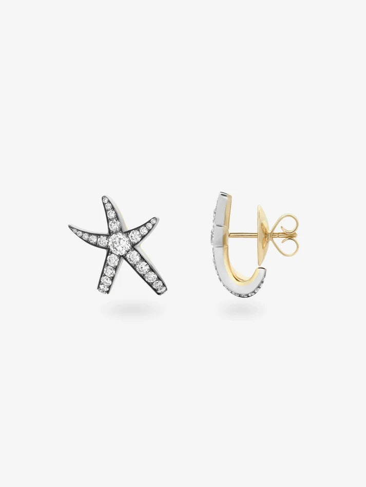 Earrings - Diamond Starfish Studs