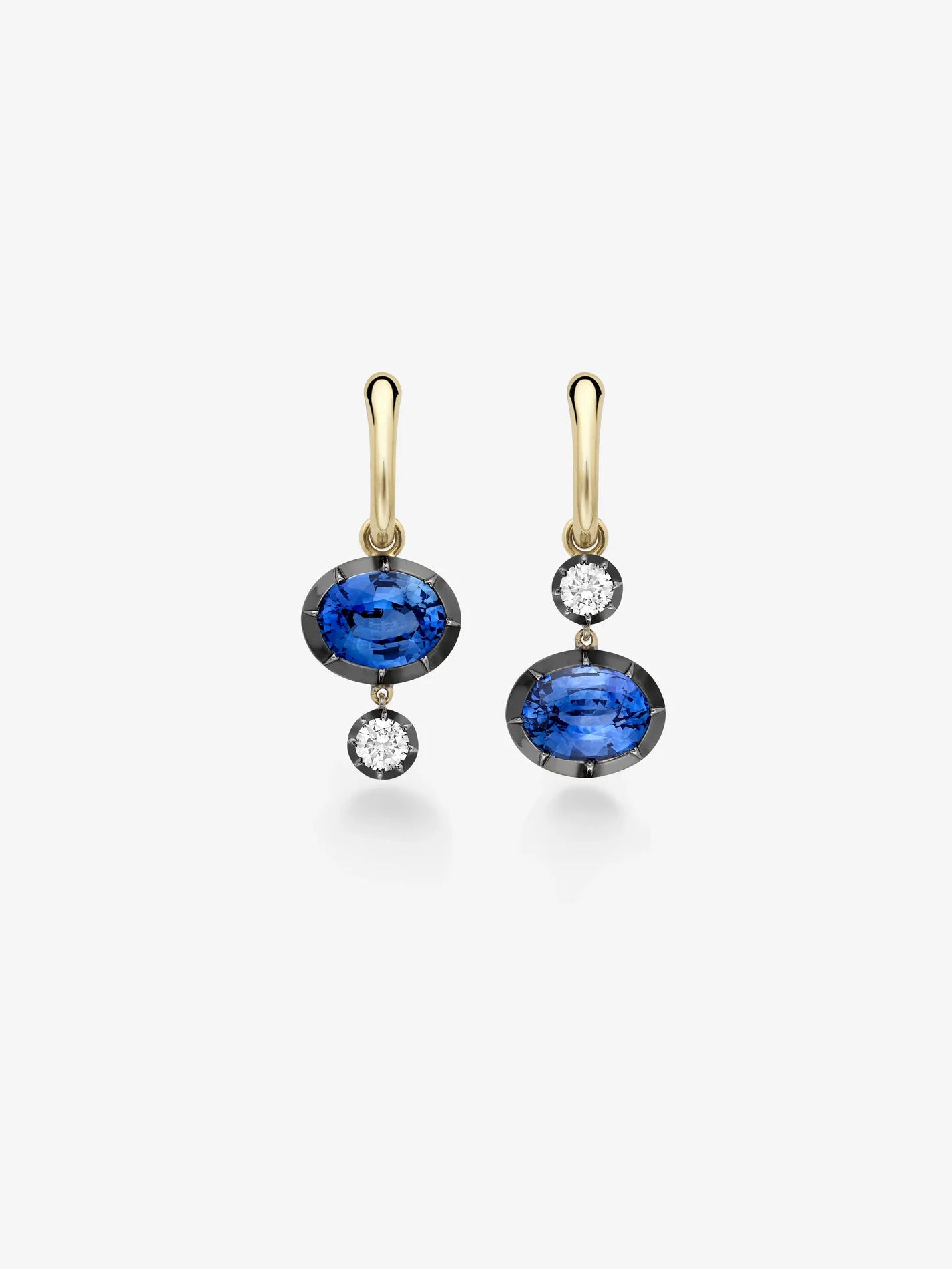 Gypsets - Asymmetric Oval Sapphire 2.60ct and 0.20ct Diamond Gypsets