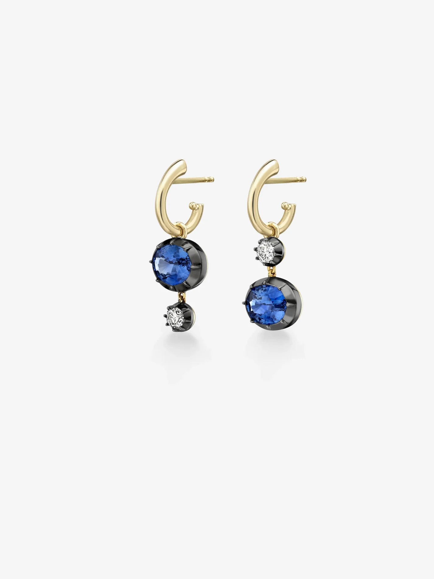 Gypsets - Asymmetric Oval Sapphire 2.60ct and 0.20ct Diamond Gypsets