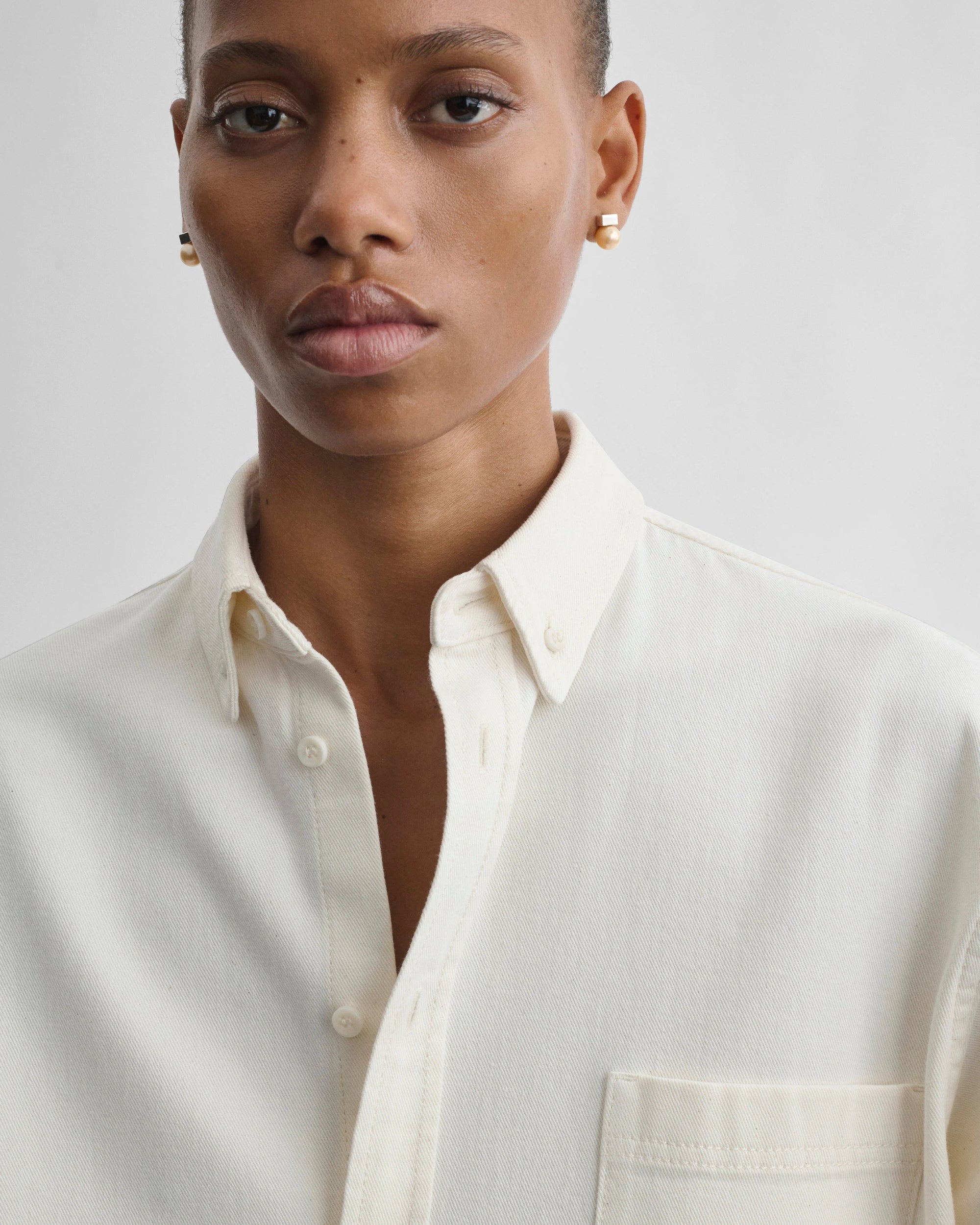 Denim Shirt - Chalk
