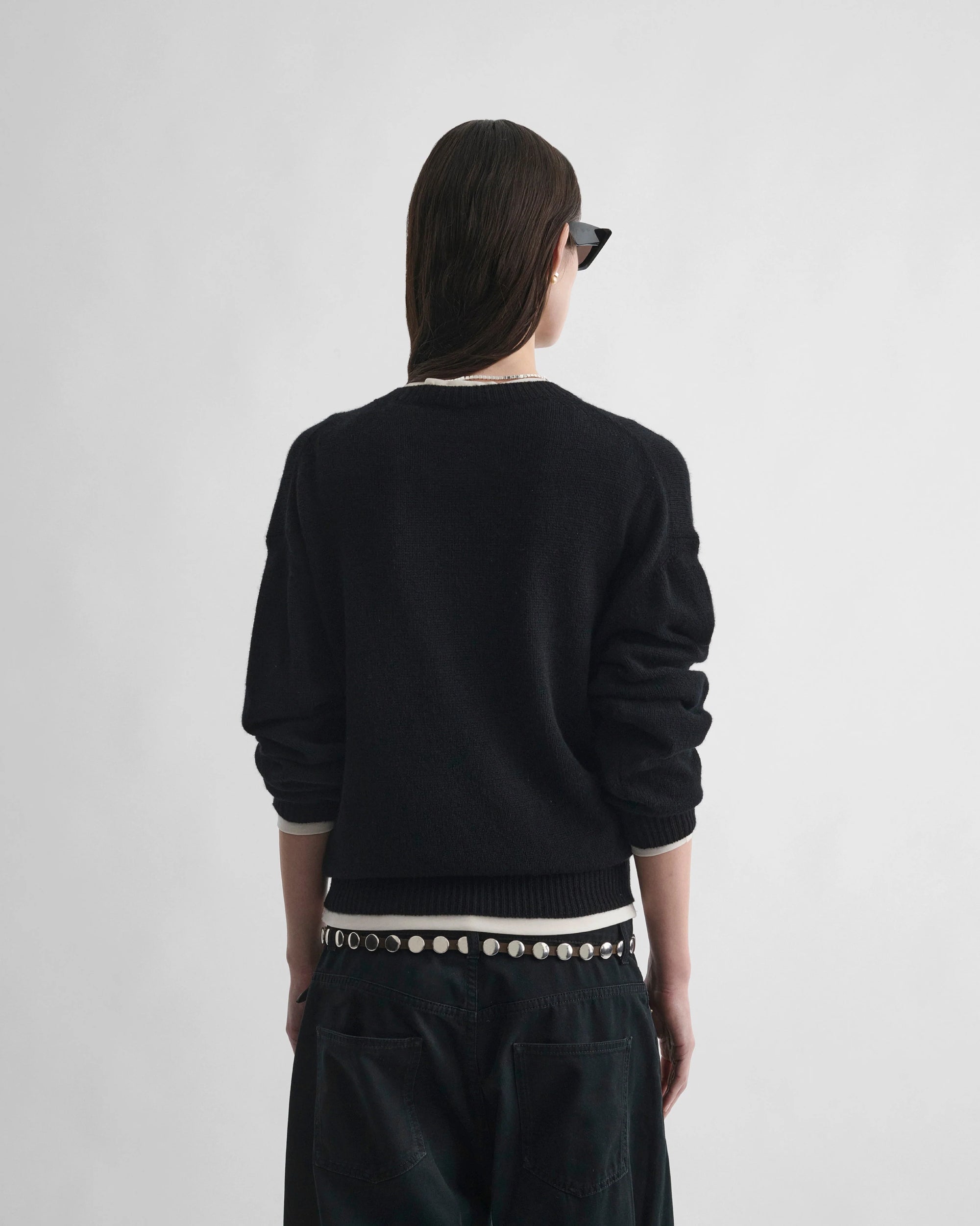 Crewneck Sweater - Black Cashere