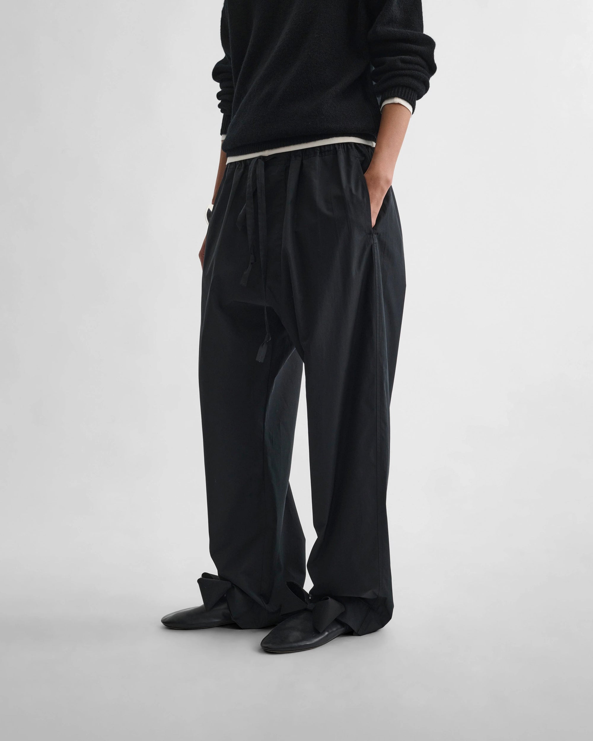 Drawstring Trousers - Black