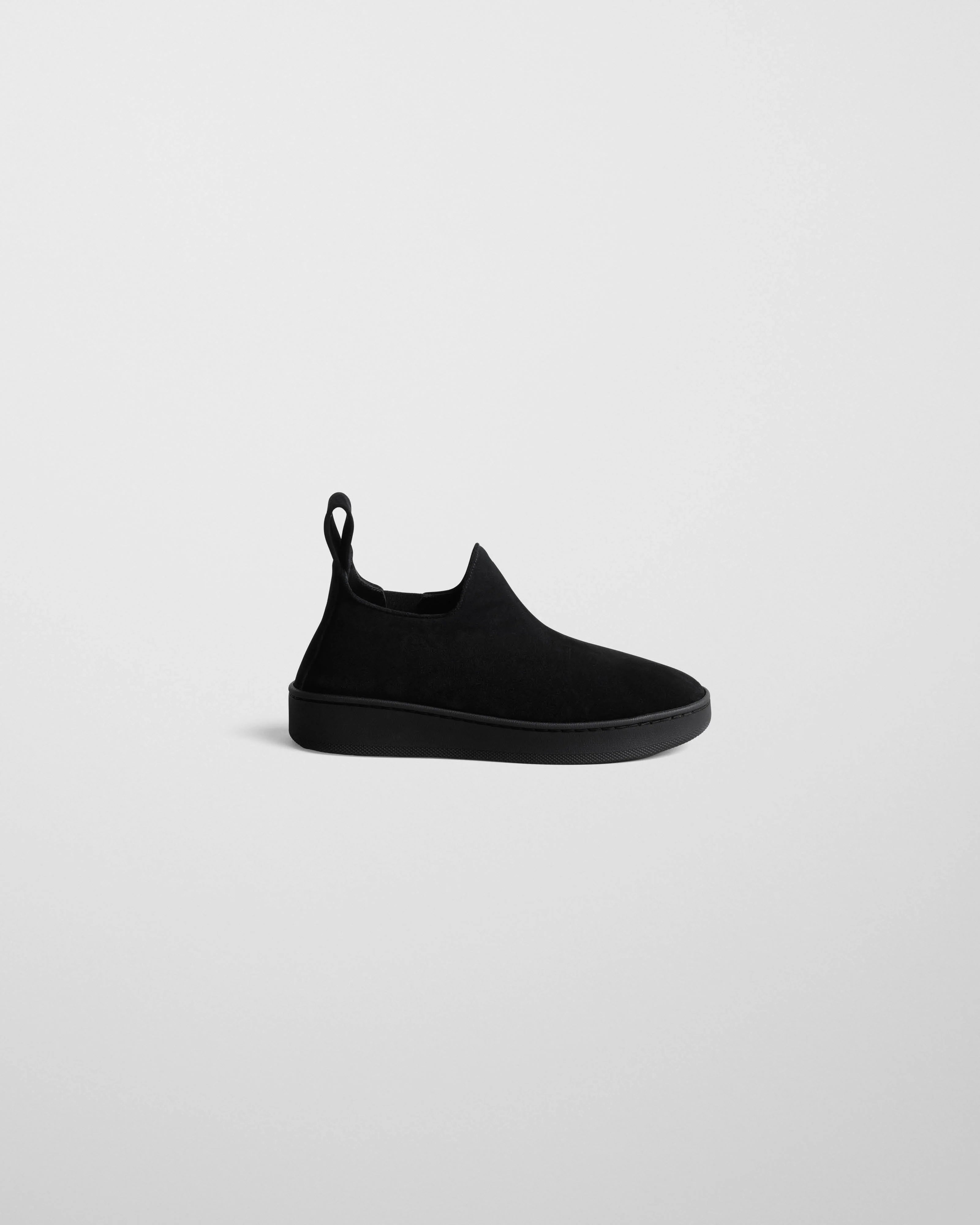 Slip On Sneaker - Black Suede