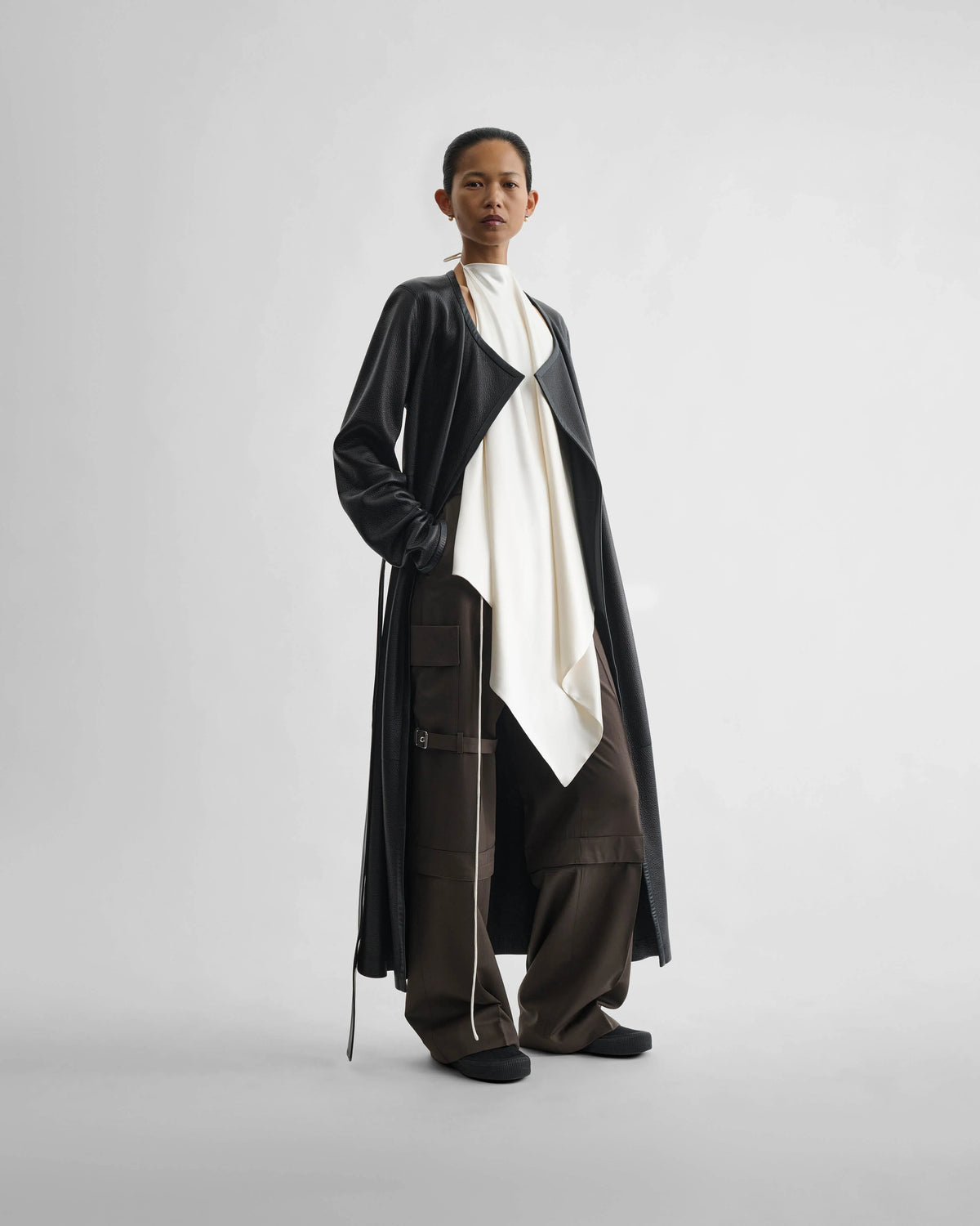 Liquid Scarf Top - Cream Silk