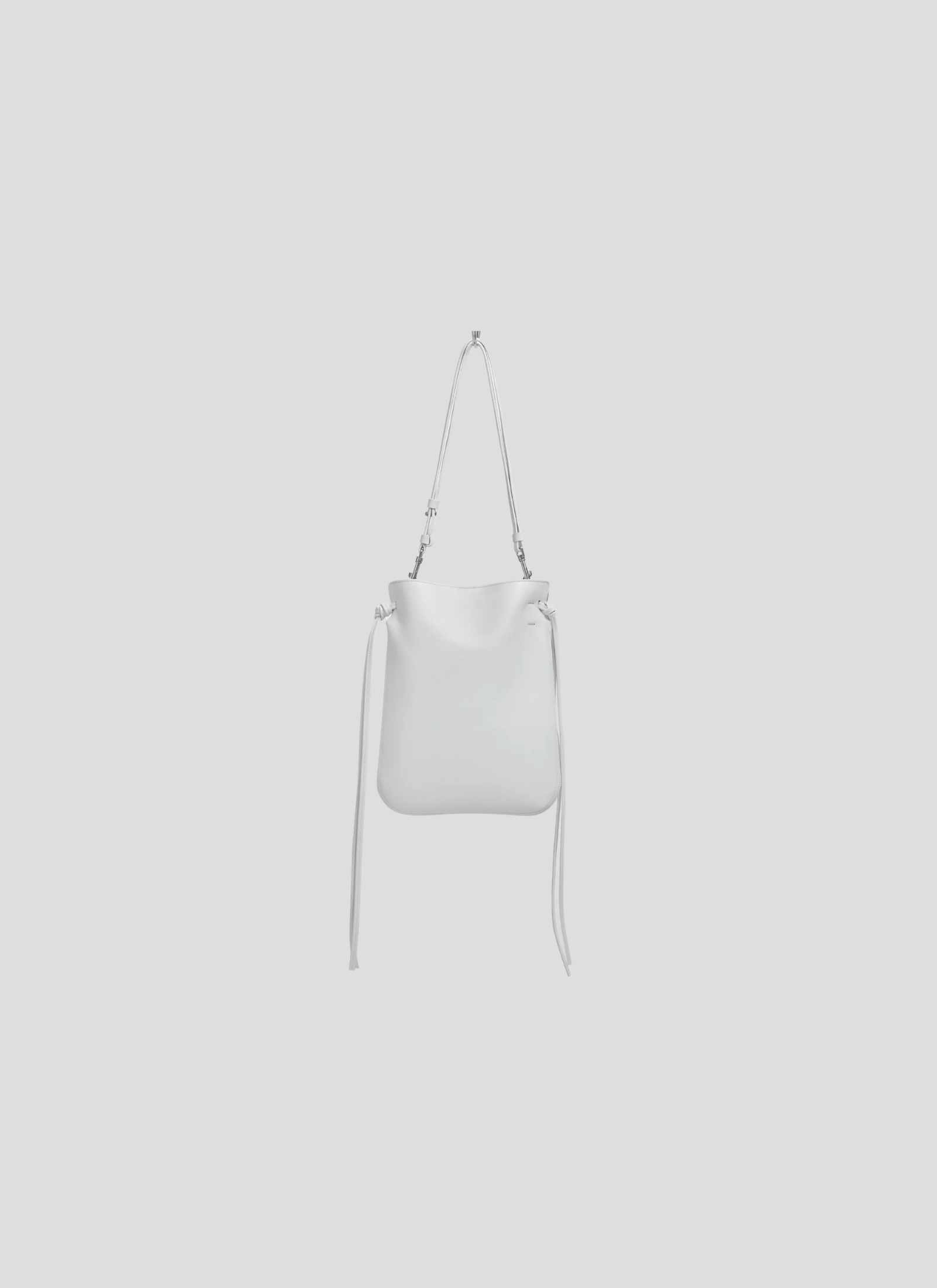 Gig Tie Pouch in White Soft Calf Leather