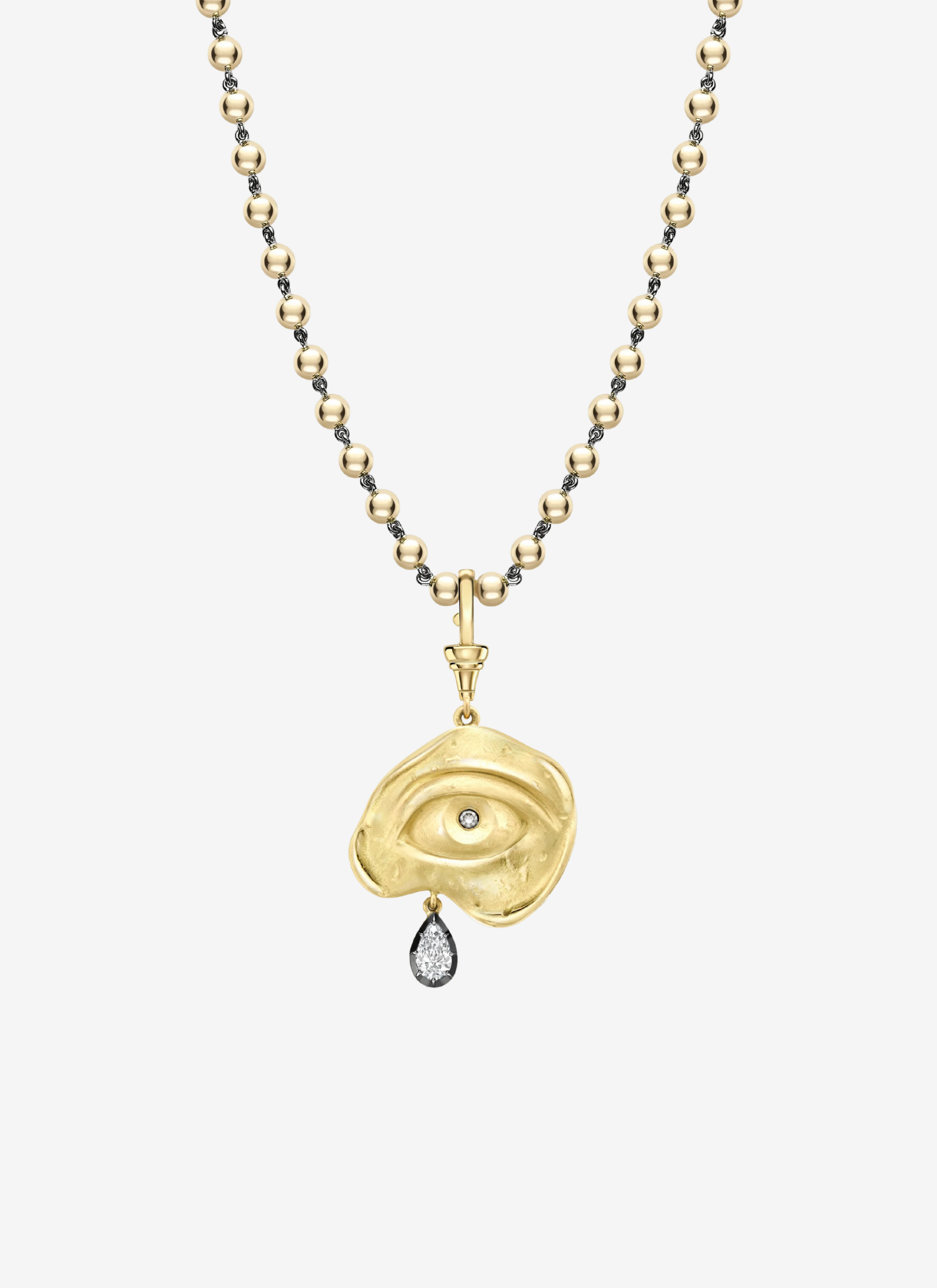 Pendant - Yellow Gold and Diamond Cry Baby (Medallions)
