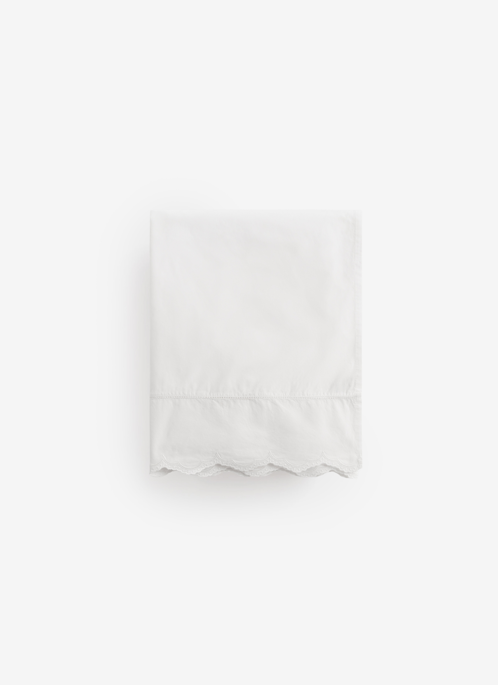 Broderie Anglaise Top Sheet  - Madeleine in Broken White