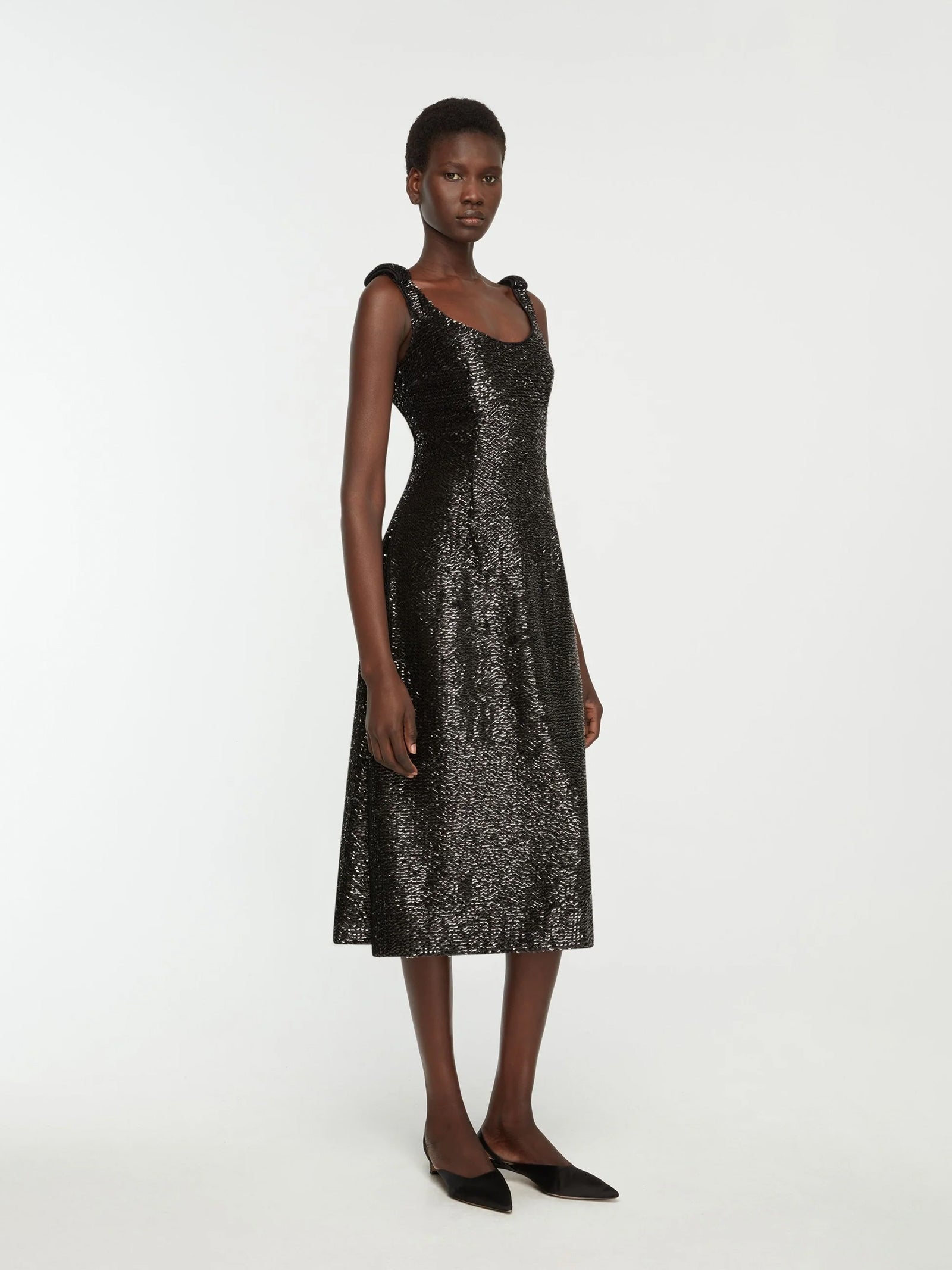 Tippini Dress in Black Sequin