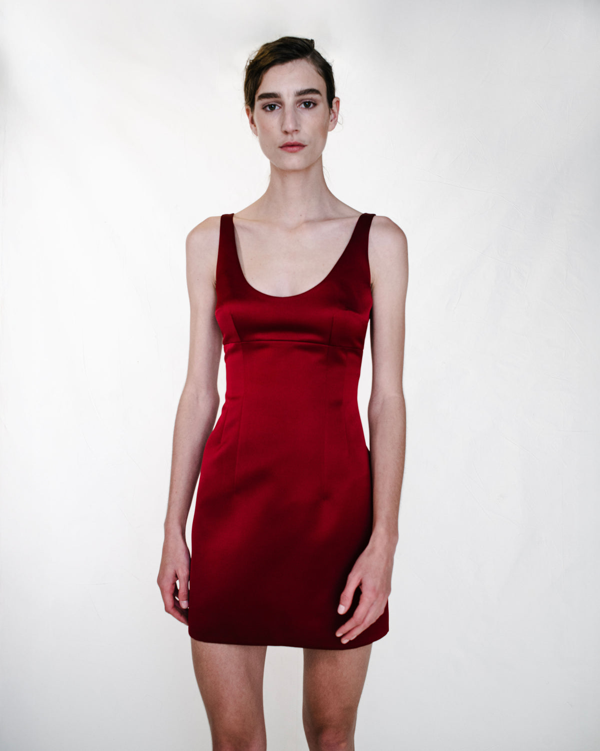 Einna Dress - Red Duchesse Satin