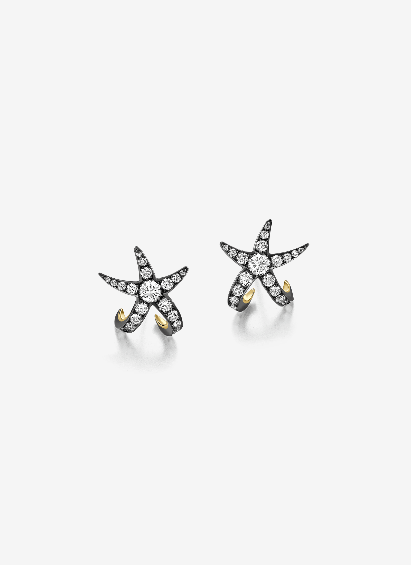 Hello Sailor Starfish Diamond Stud Earrings