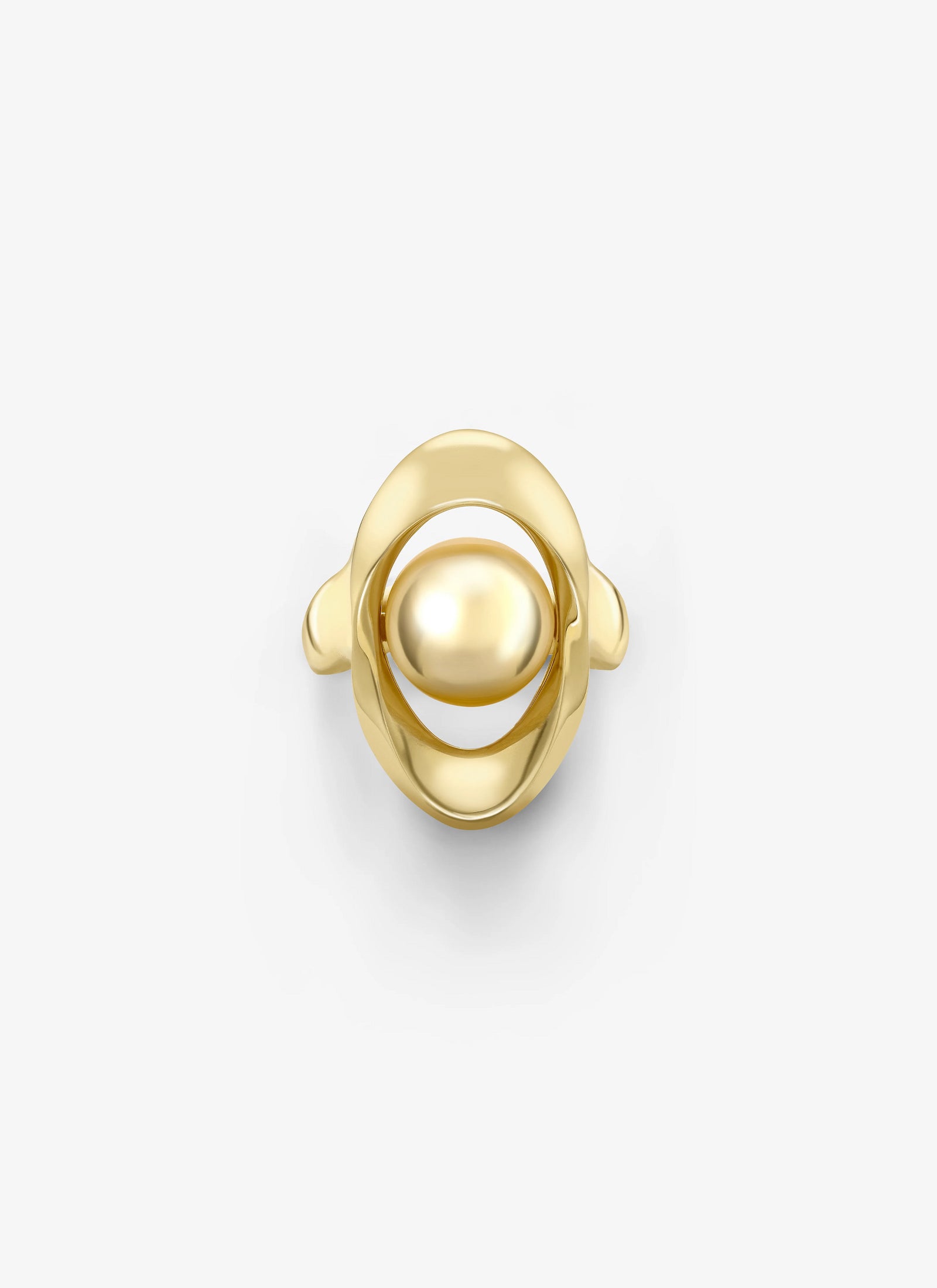 Ring - Yellow Gold and Golden South Sea Pearl (M) (Orbit)