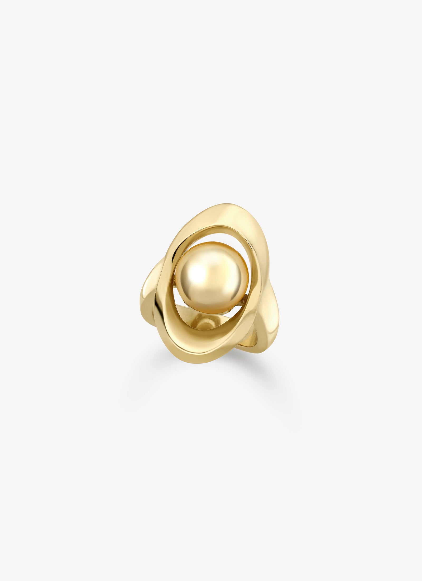 Ring - Yellow Gold and Golden South Sea Pearl (M) (Orbit)