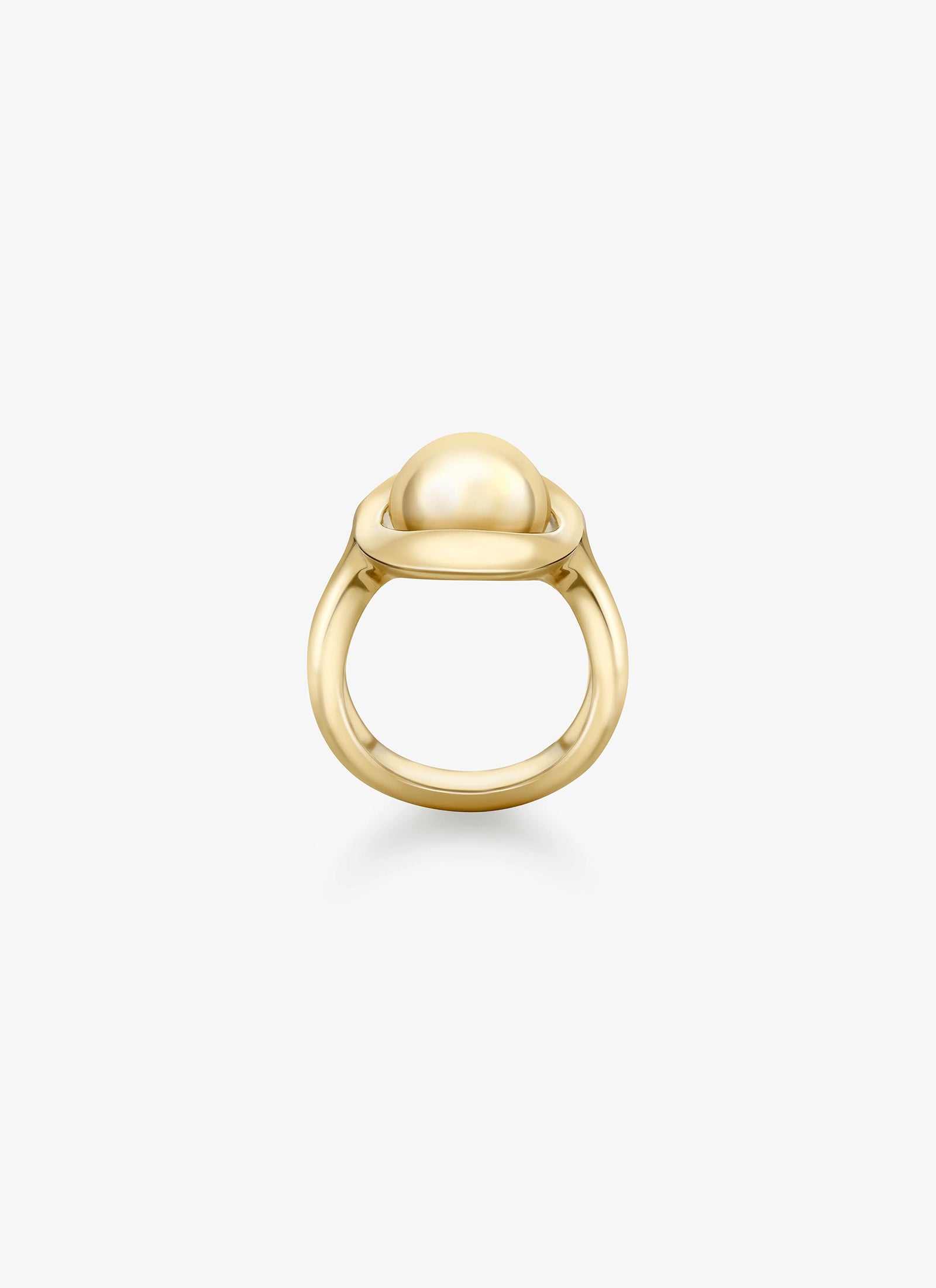 Ring - Yellow Gold and Golden South Sea Pearl (M) (Orbit)