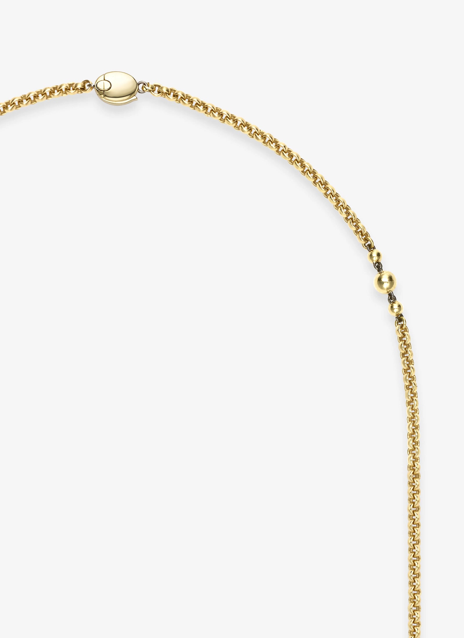 Necklace - 32" Yellow Gold Belcher Ball ‘n Chain (Orbit)