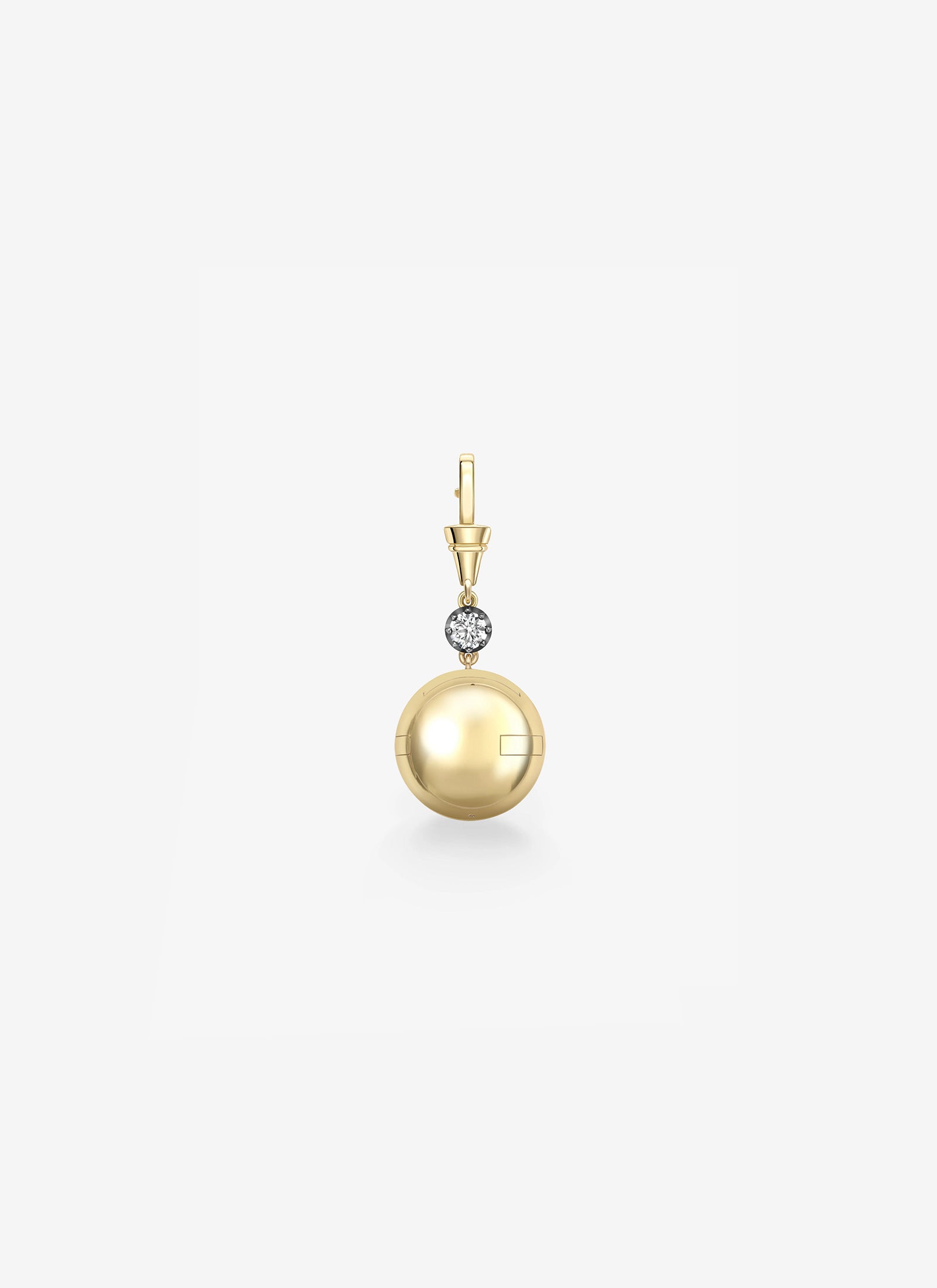 Pendant - Yellow Gold and 0.40ct Diamond Sphere Locket (Orbit)