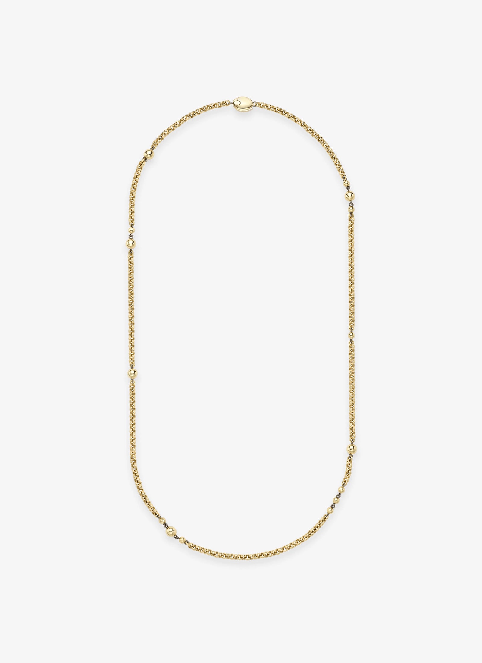 Necklace - 21" Yellow Gold Belcher Ball 'n Chain (Orbit)
