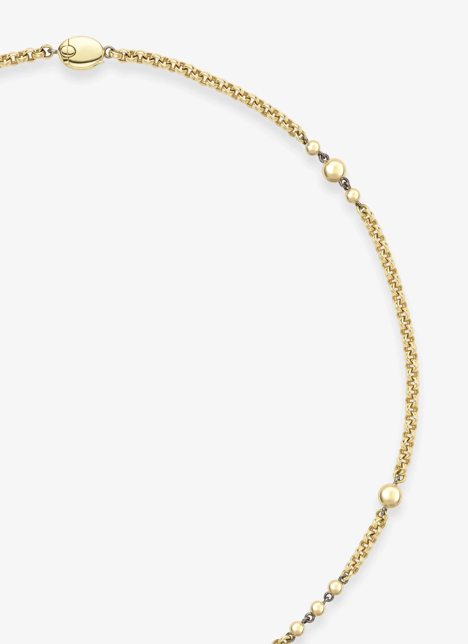 Necklace - 16" Yellow Gold Belcher Ball 'n Chain (Orbit)