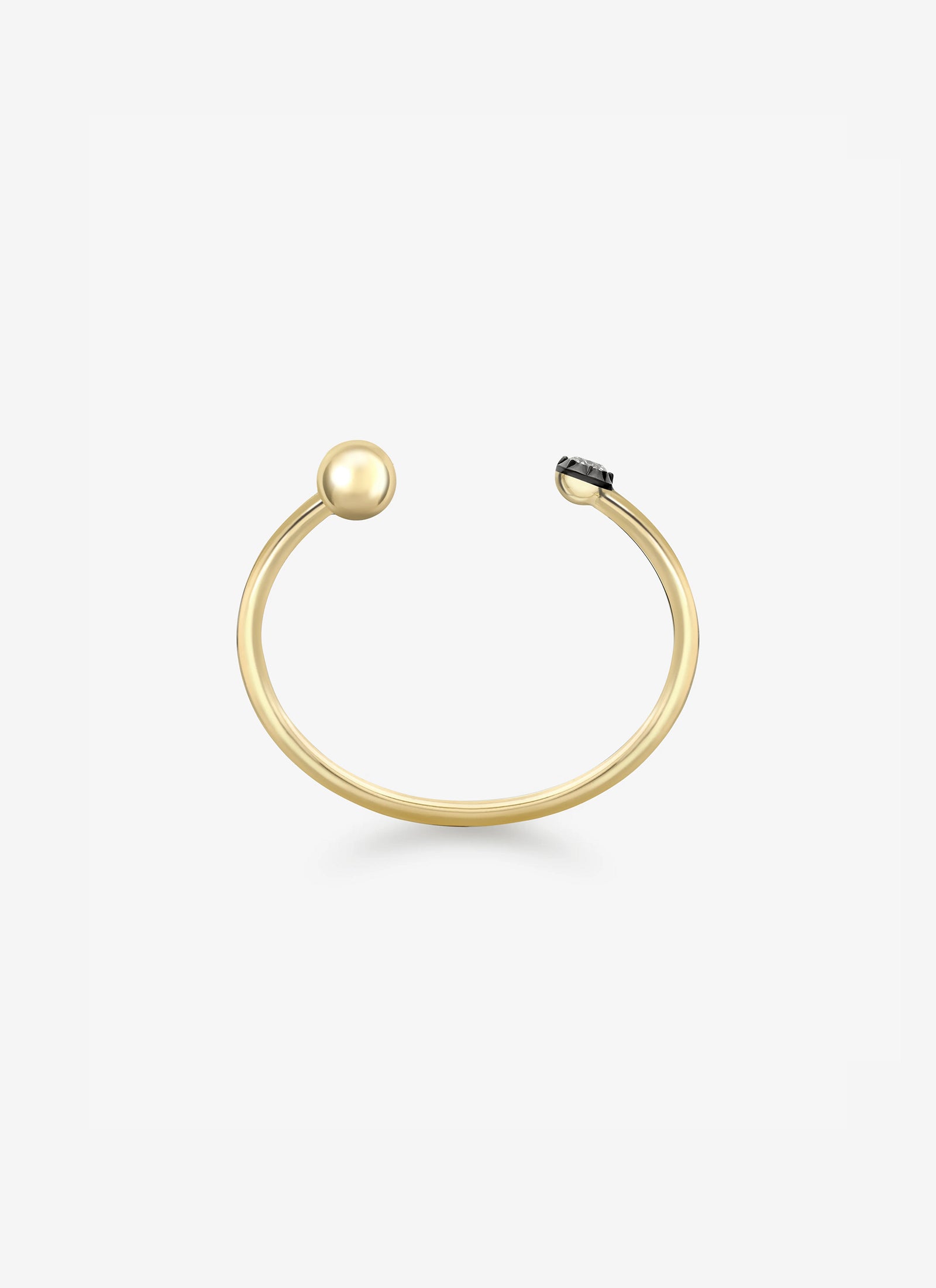 Bangle - Yellow Gold Sphere and 0.90ct Diamond (Orbit)