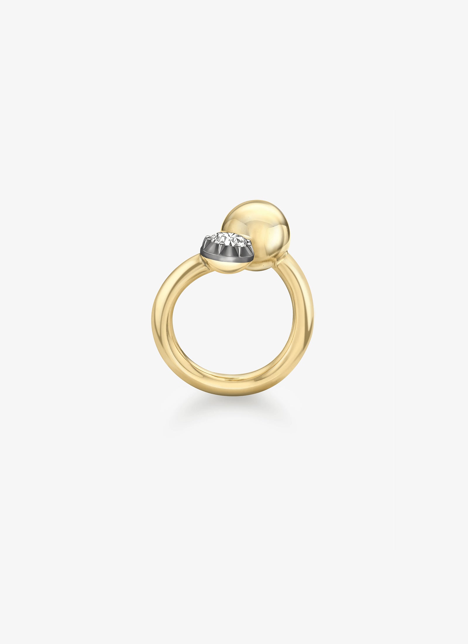 Ring - Yellow Gold Sphere and 0.80ct Diamond (M) (Orbit)