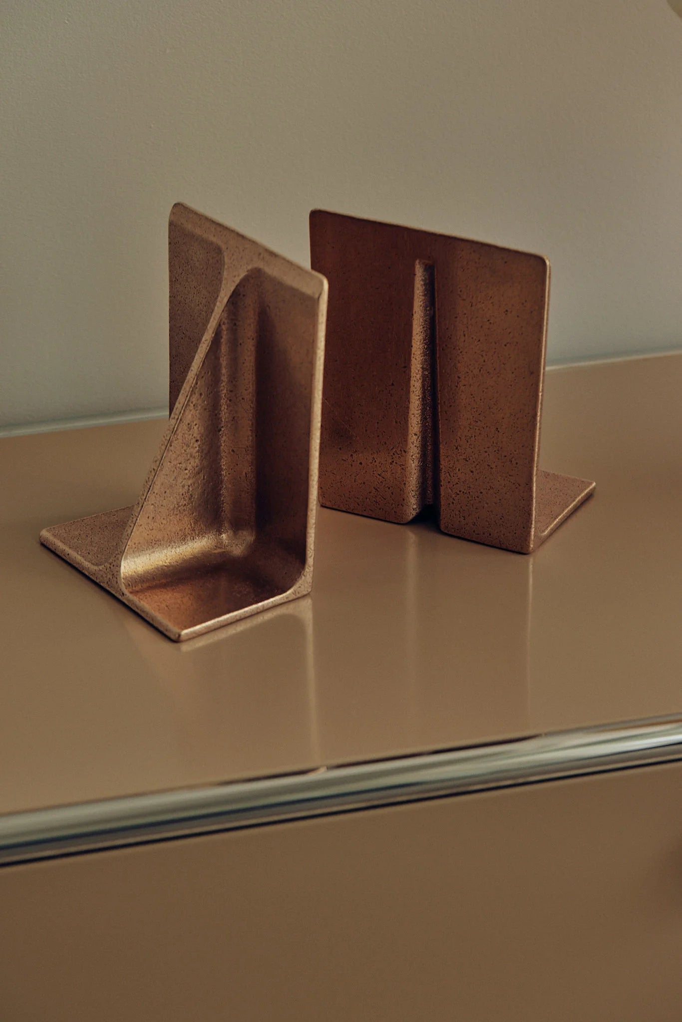 Fin Bookends in Bronze - Pair