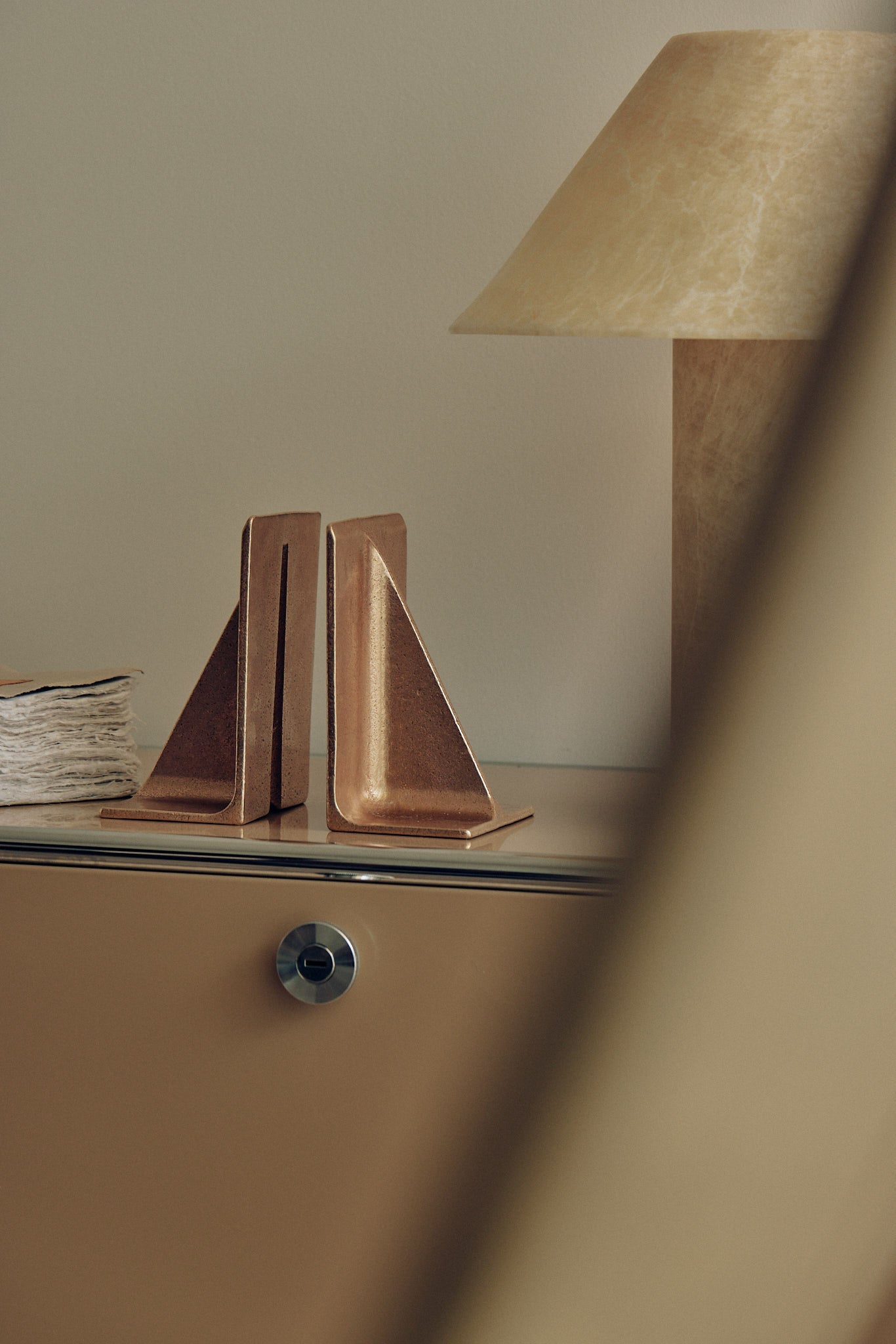 Fin Bookends in Bronze - Pair