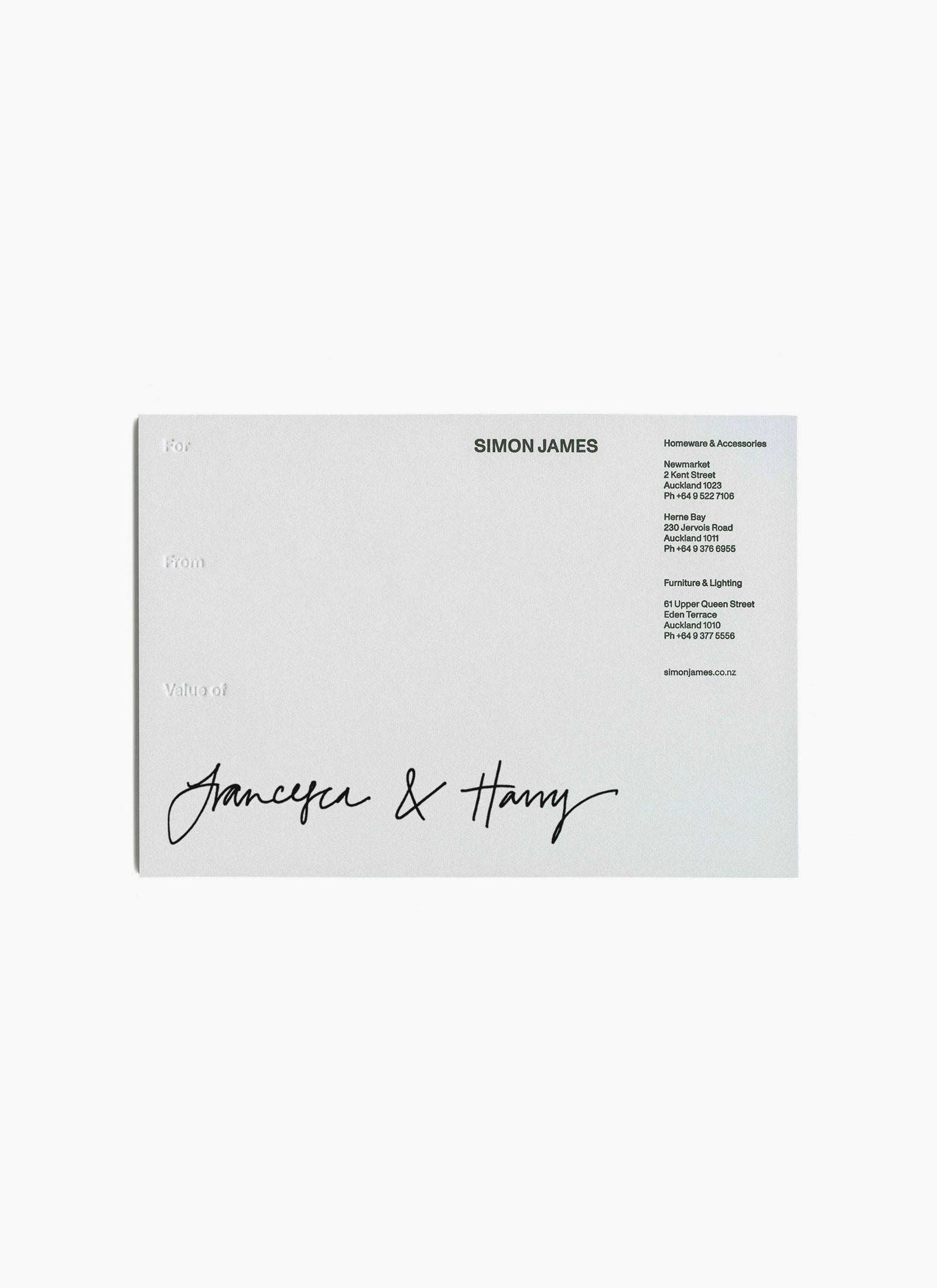 Wedding Registry for Francesca And Harry