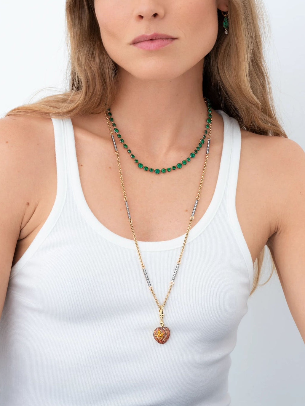 Pendant - Peachy Sapphire