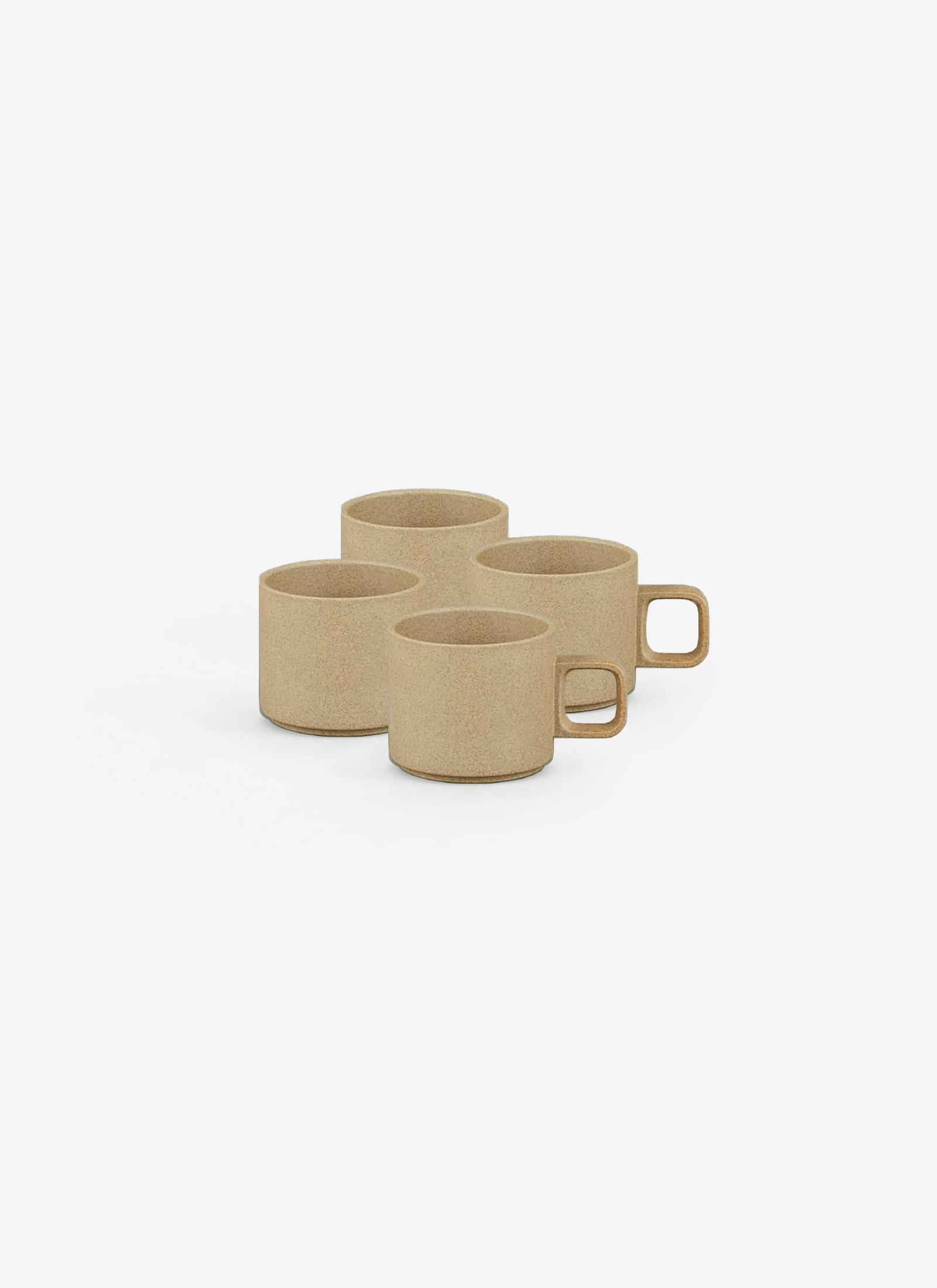Small Natural Mugs - set of 4