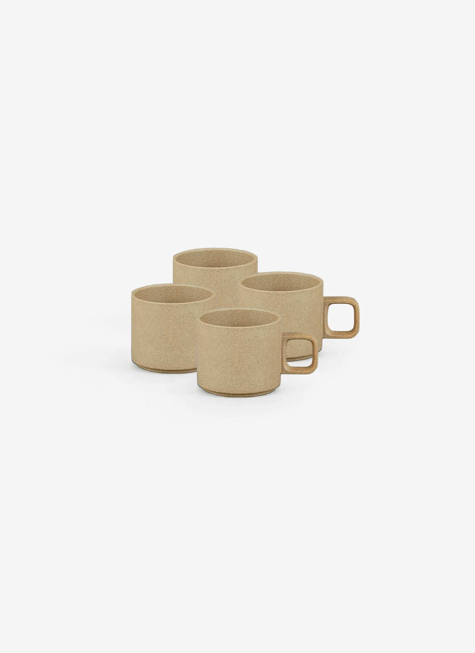 Small Natural Mugs - Set Of 4