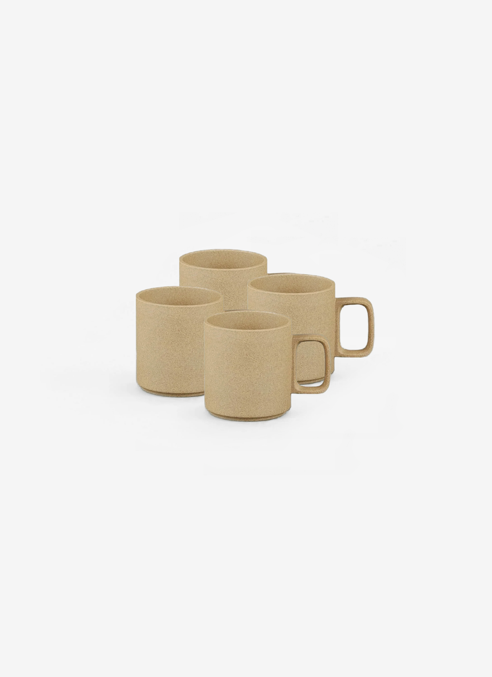 Large Natural Mugs - set of 4
