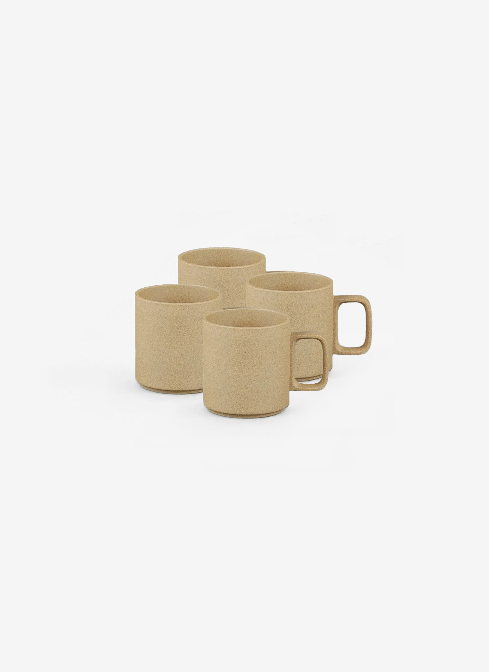 Large Natural Mugs - Set Of 4