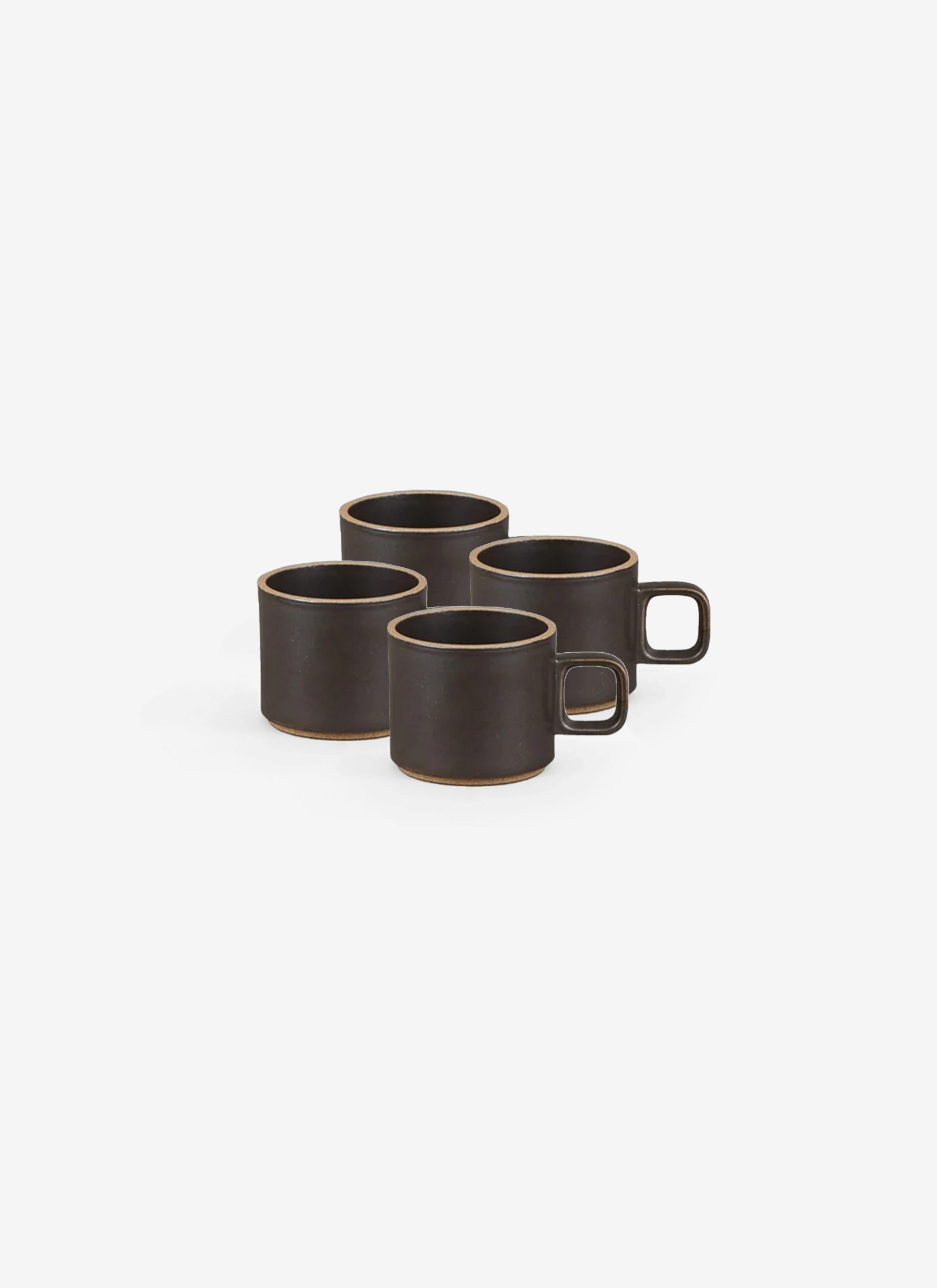 Small Black Mugs - set of 4